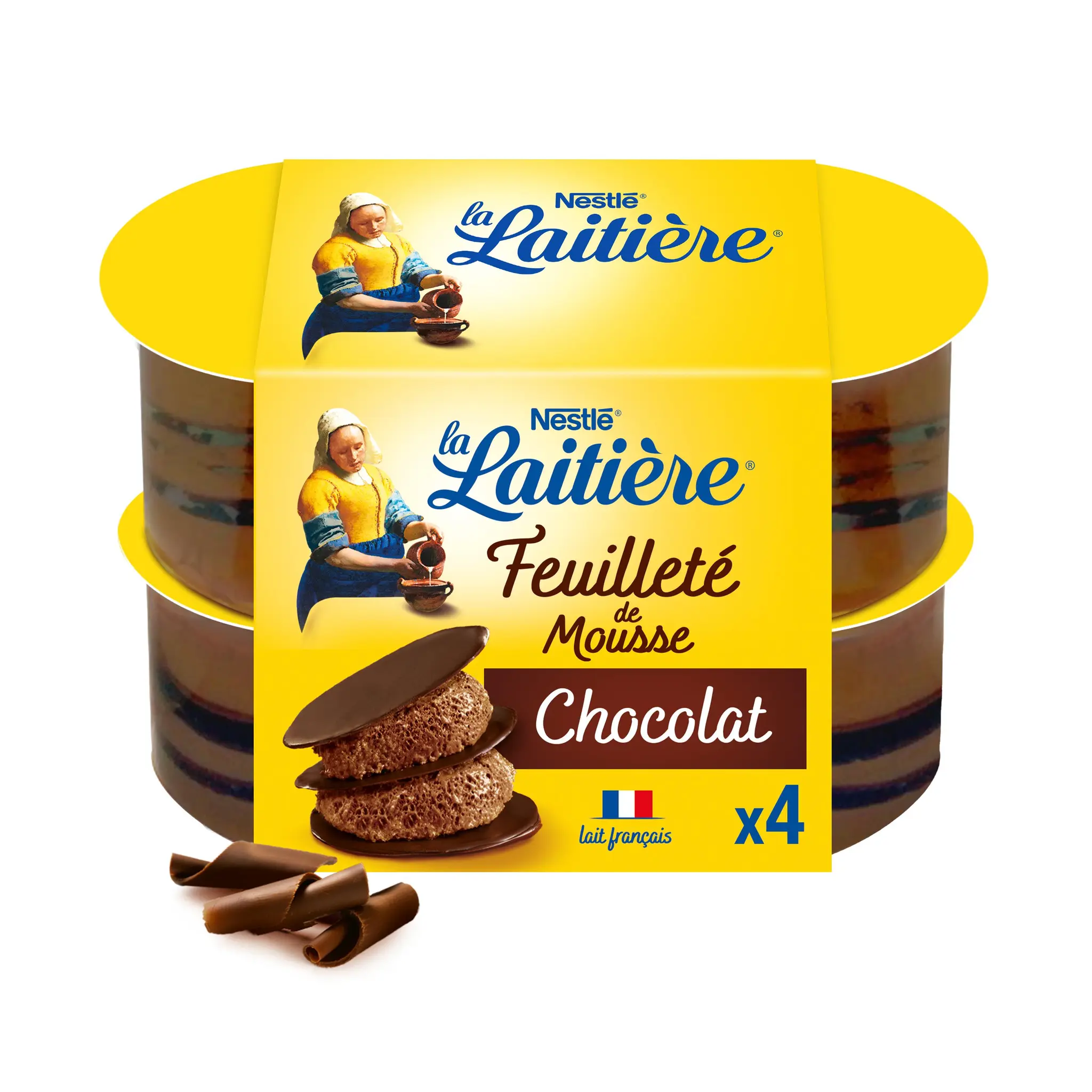 LA LAITIERE Feuilleté de mousse au chocolat