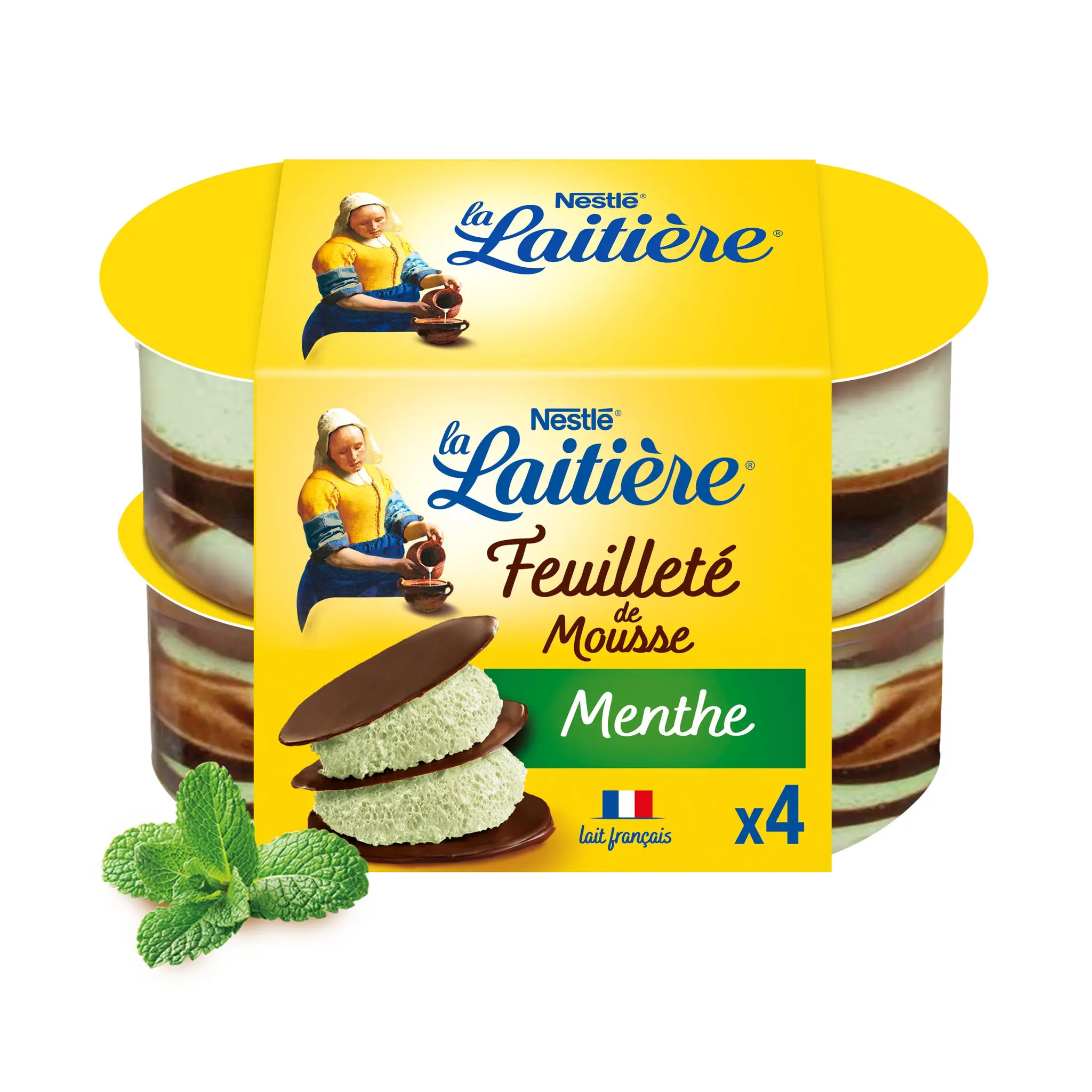 LA LAITIERE Feuilleté de mousse à la menthe