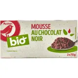 AUCHAN BIO Mousse au chocolat noir