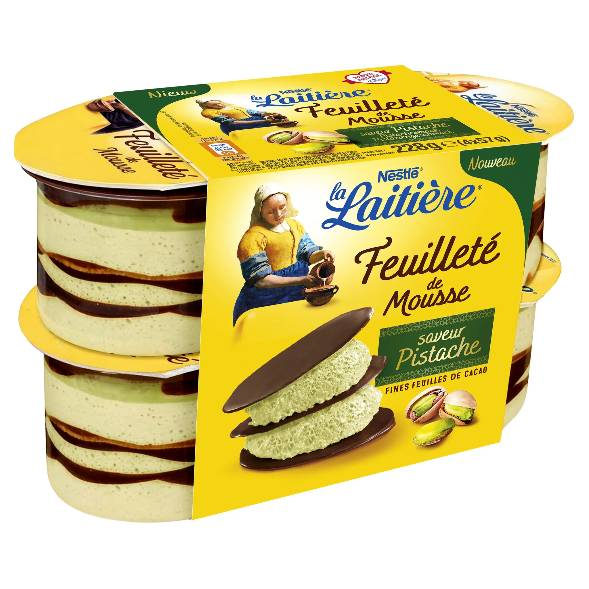LA LAITIERE Feuilleté de mousse saveur pistache