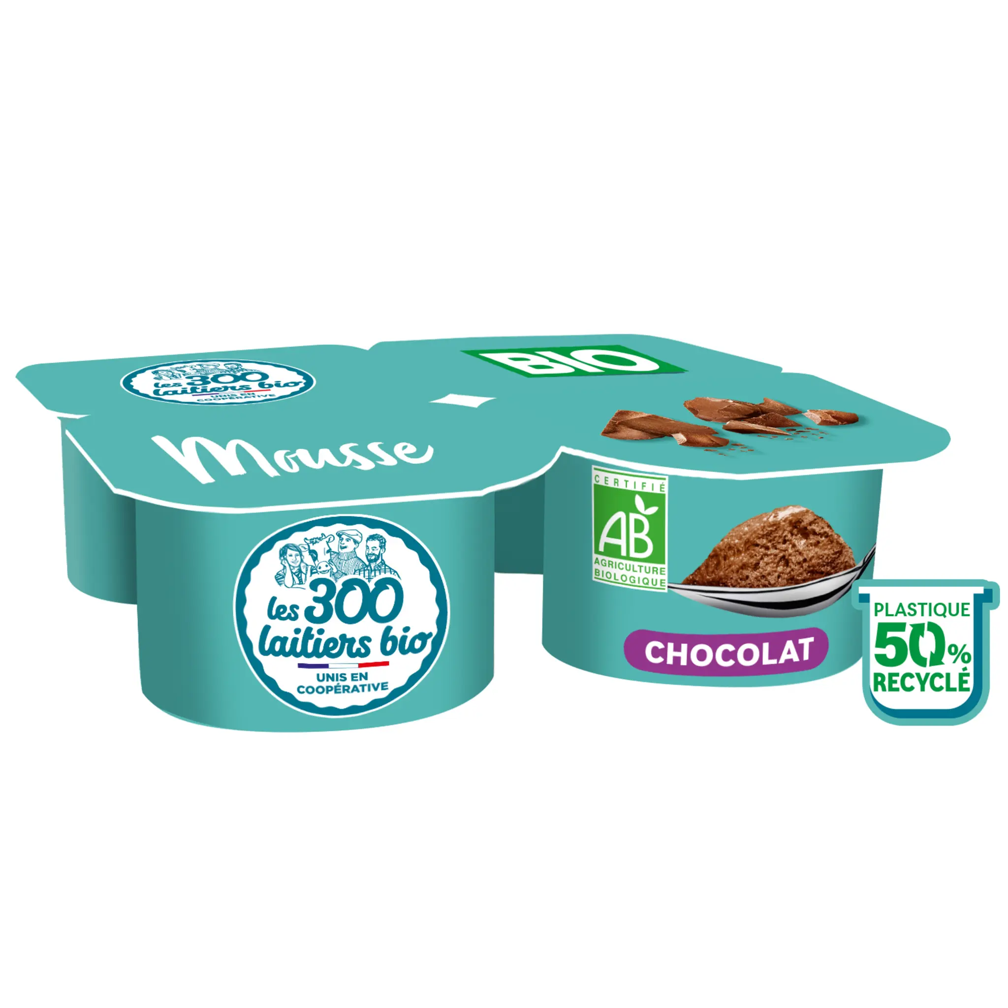 LES 300 LAITIERS BIO Mousse au chocolat