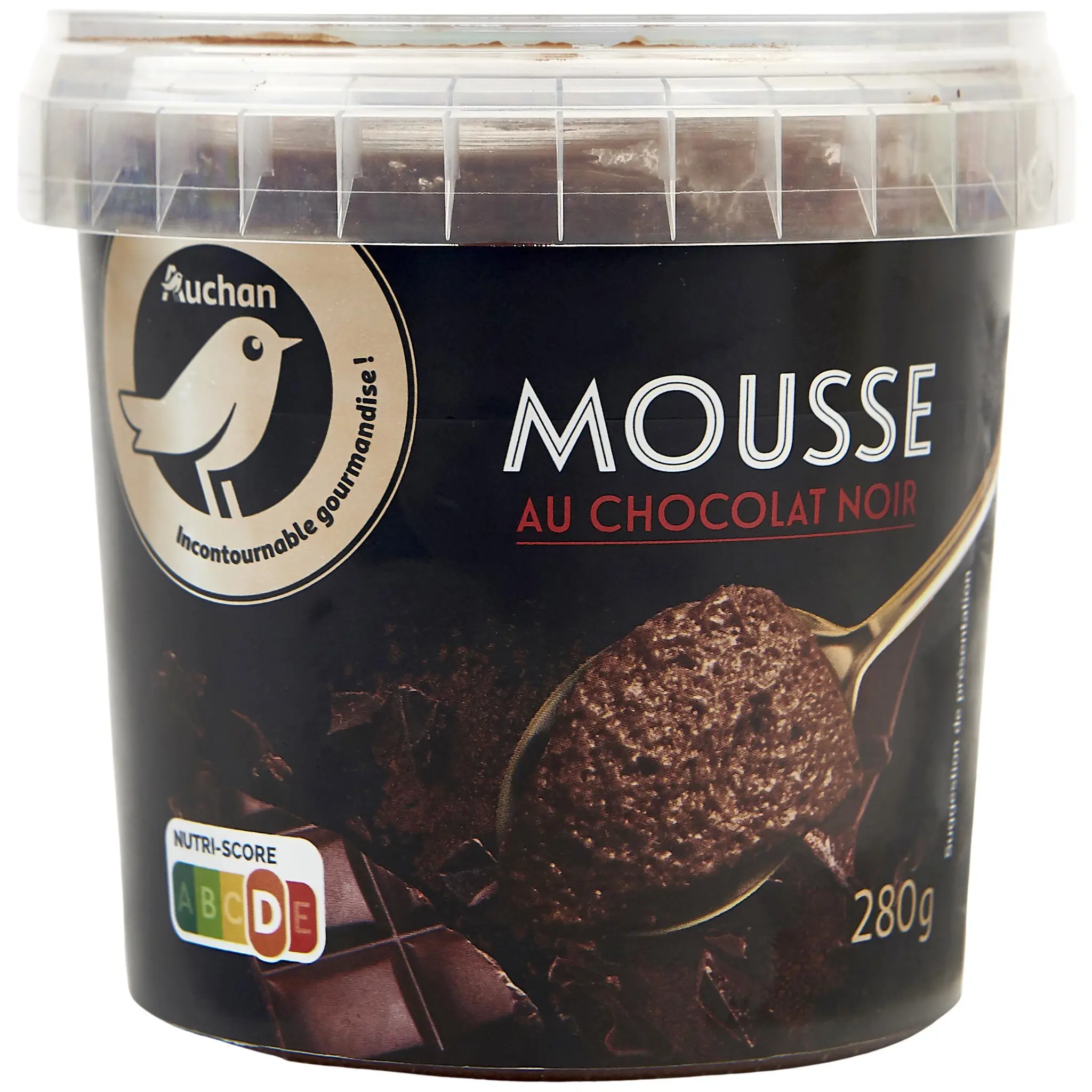 AUCHAN GOURMET Mousse au chocolat noir