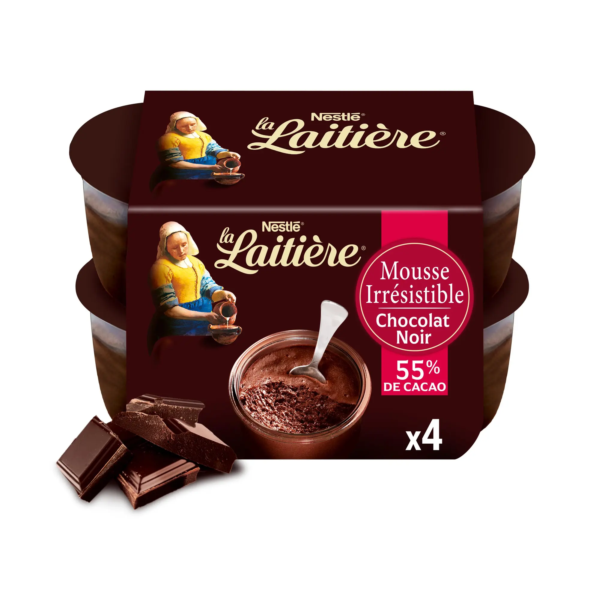 LA LAITIERE Mousse au chocolat noir