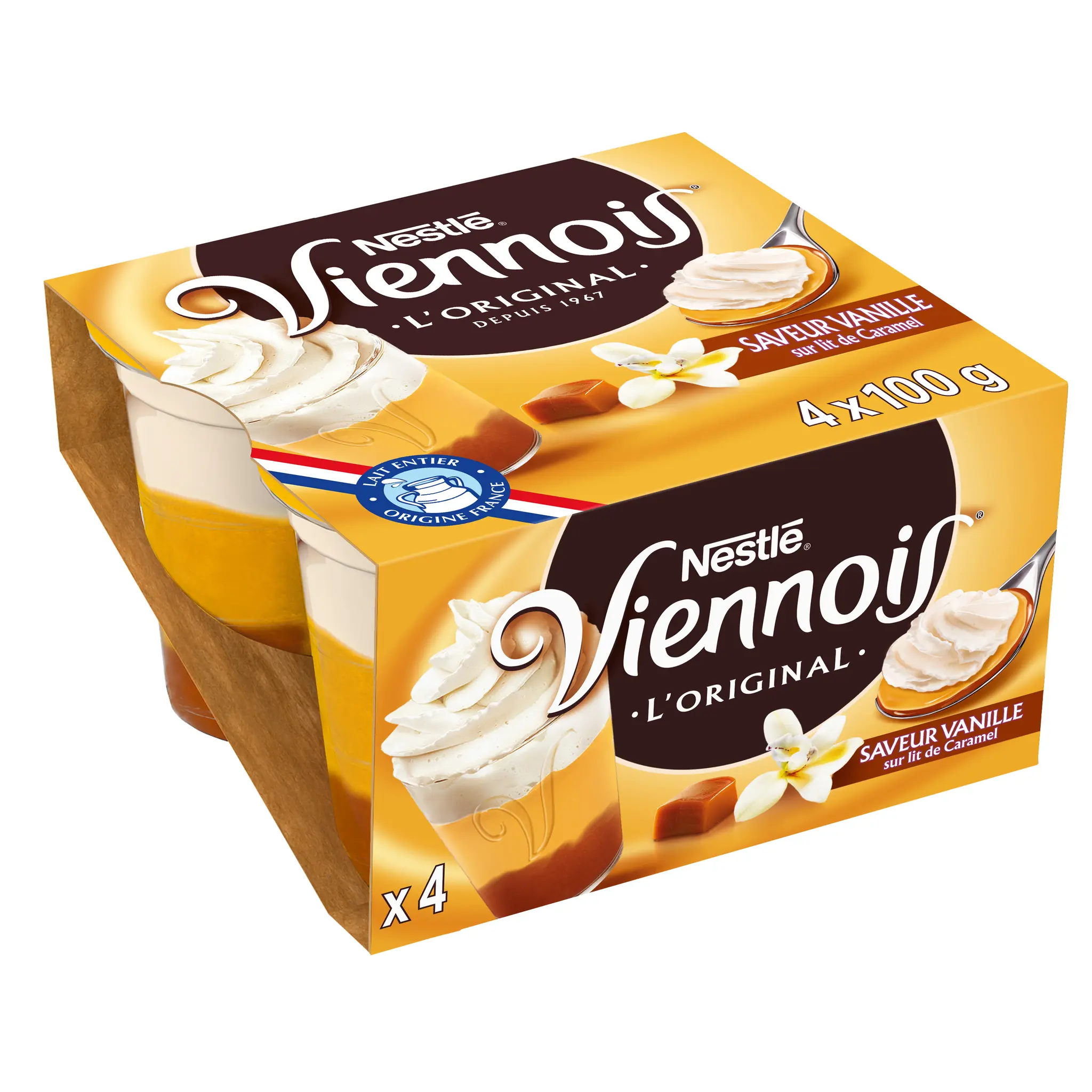 VIENNOIS Liégeois à la vanille sur lit de caramel