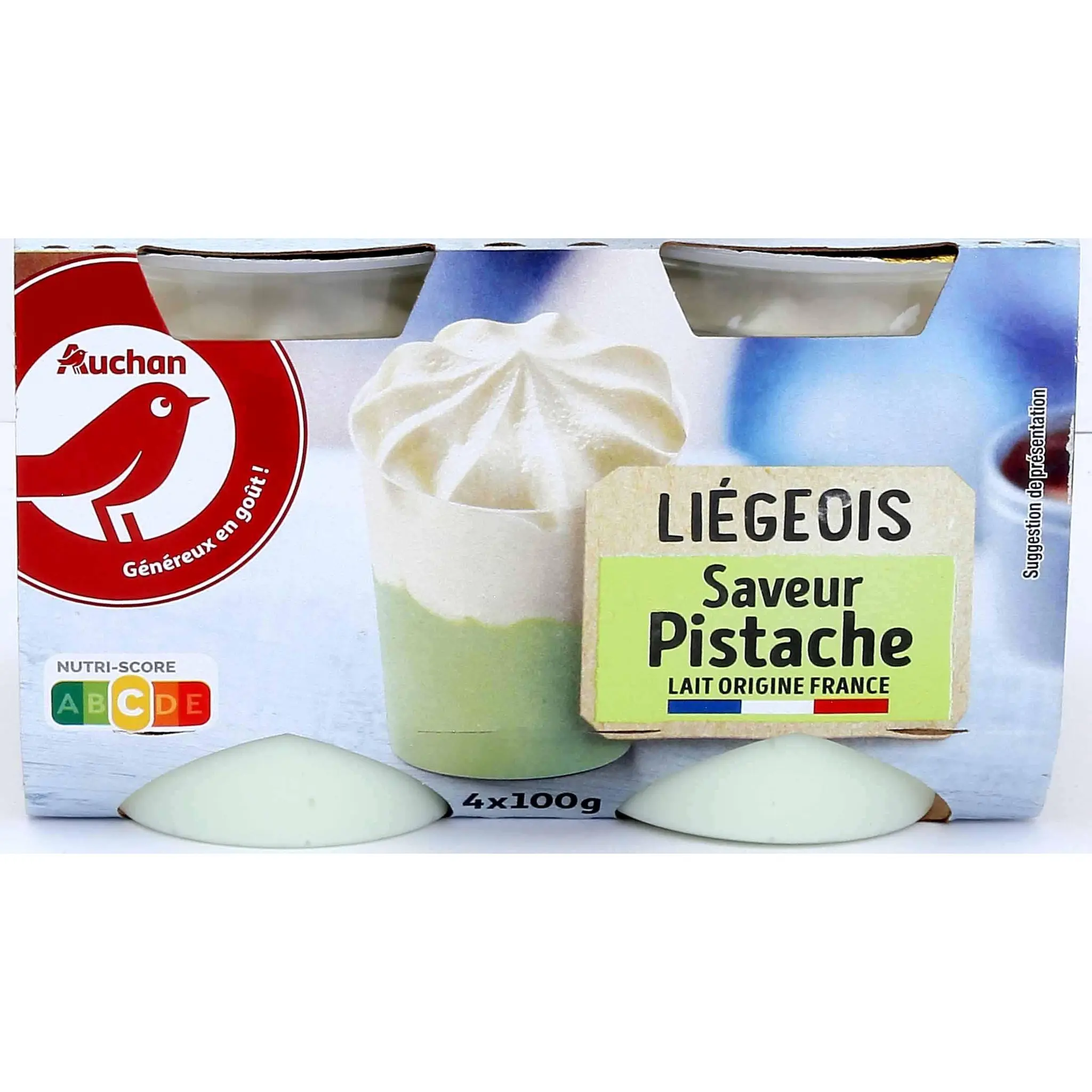 AUCHAN Liégeois à la pistache