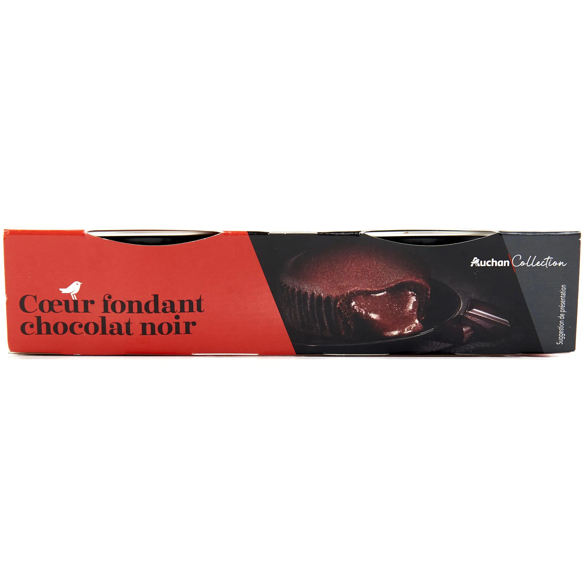 AUCHAN COLLECTION Cœur fondant au chocolat noir