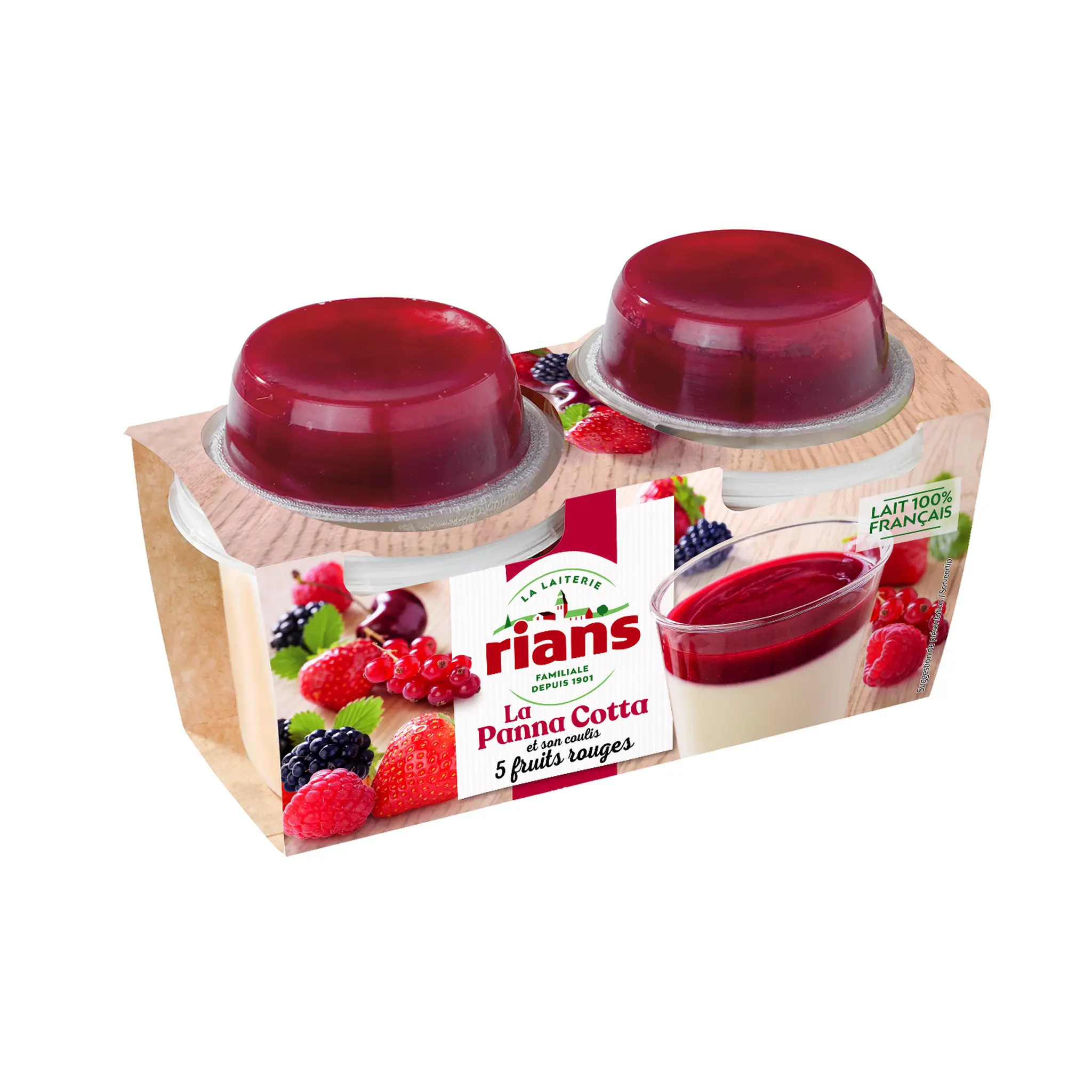 RIANS Panna cotta et coulis de fruits rouges