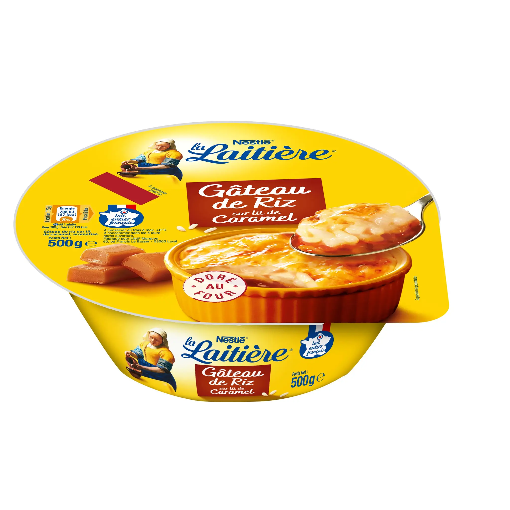 LA LAITIERE Gâteau de riz sur lit de caramel