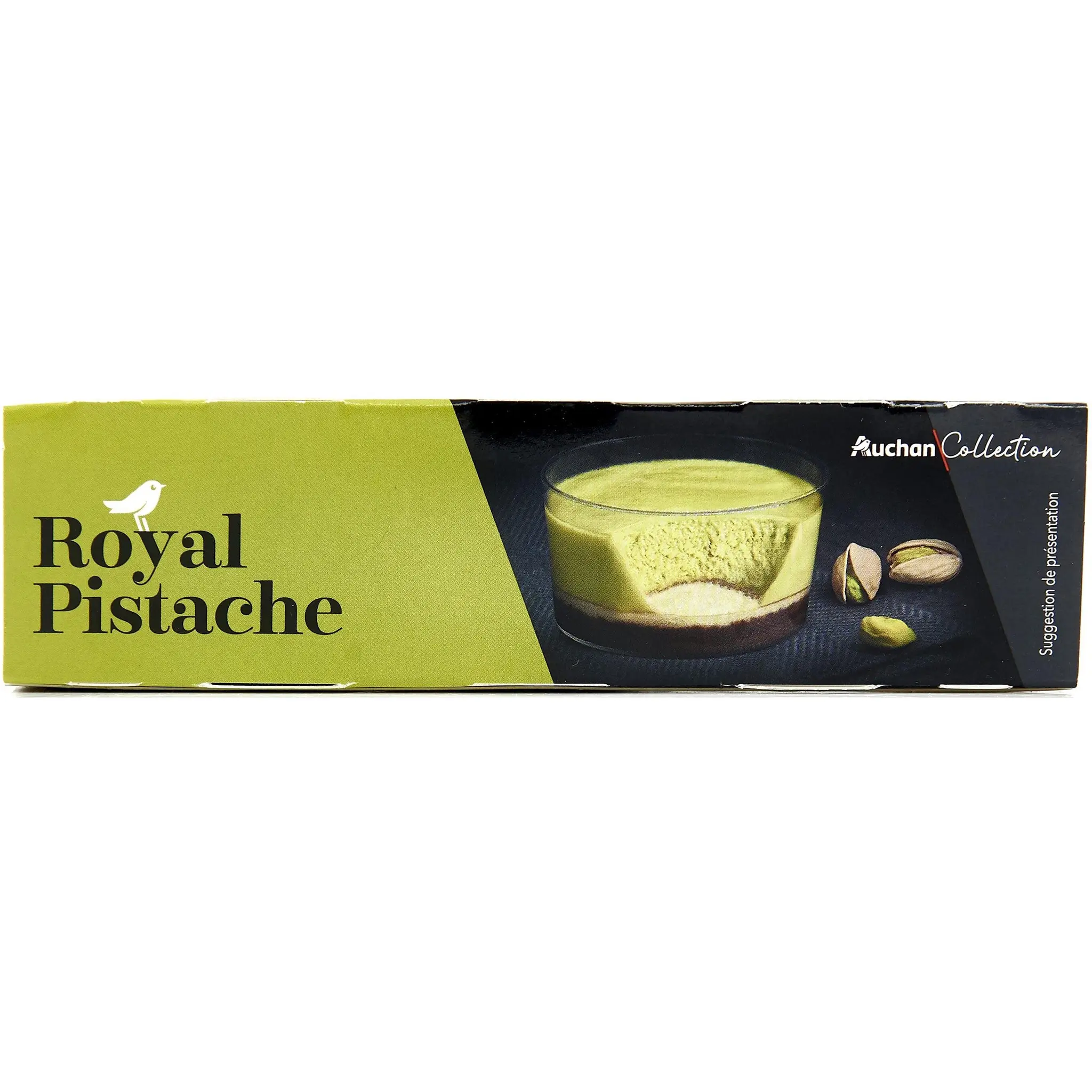 AUCHAN COLLECTION Royal mousse à la pistache sur lit de chocolat noir croustillant