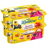 LA LAITIERE Yaourt pâtissier aux fruits panachés avec morceaux de biscuits