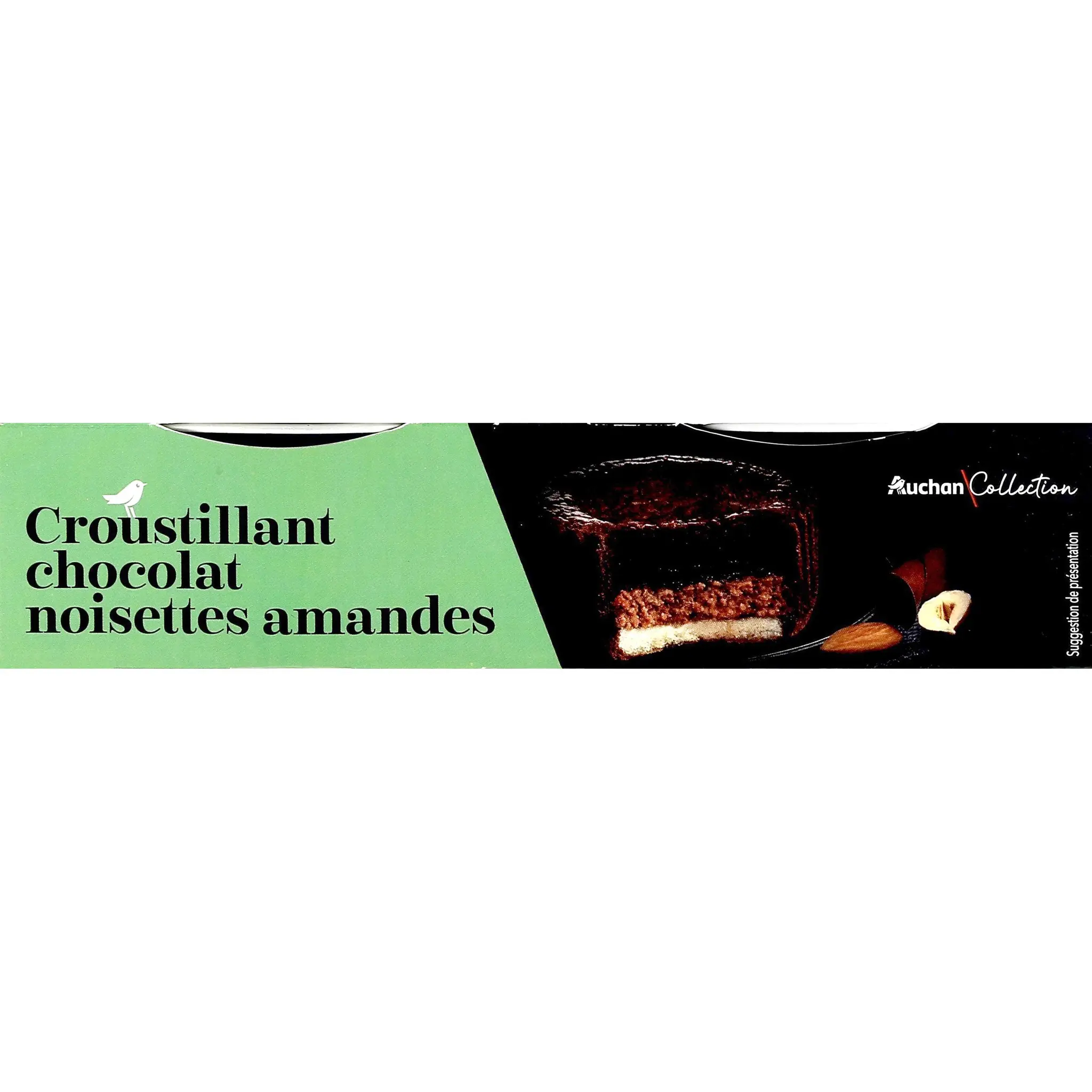 AUCHAN COLLECTION Dessert croustillant au chocolat noisette