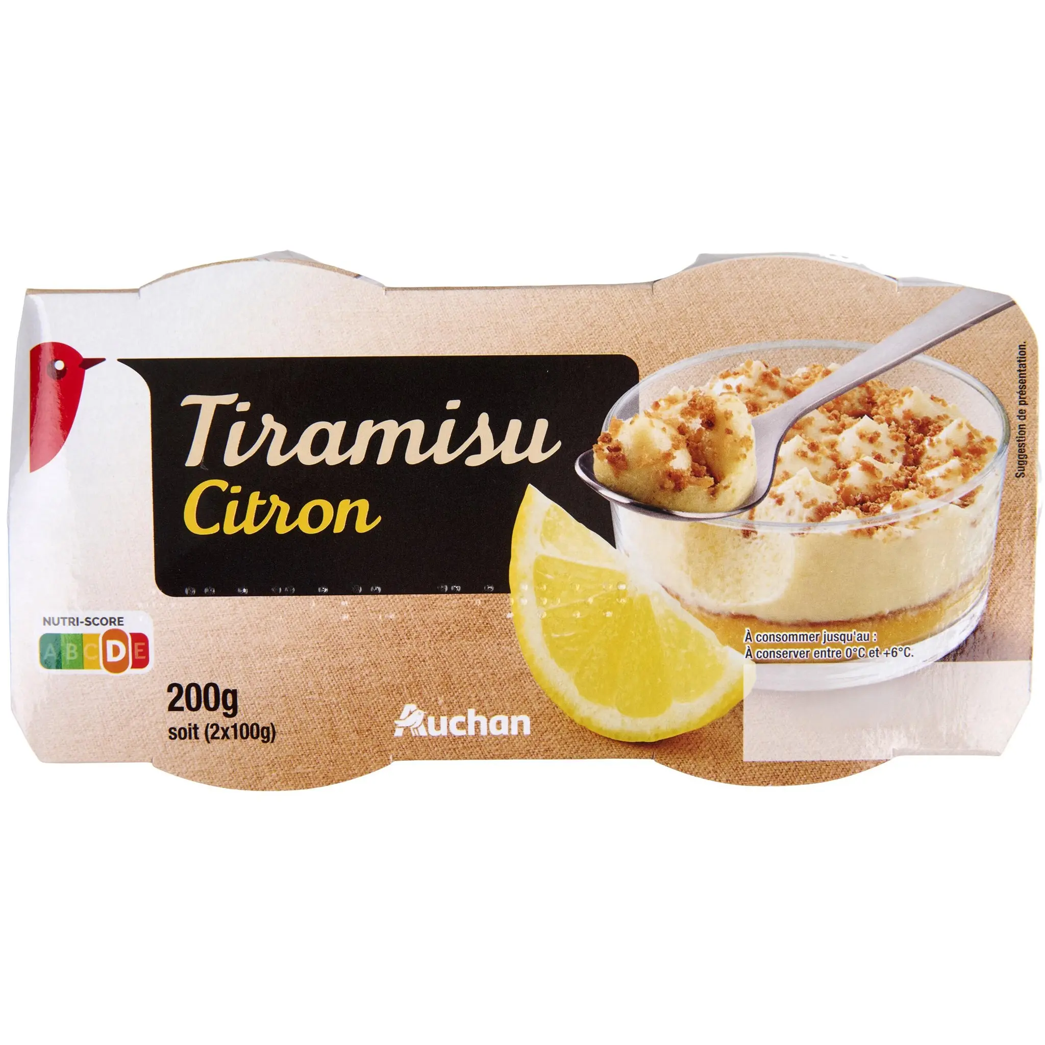 AUCHAN Tiramisu au citron