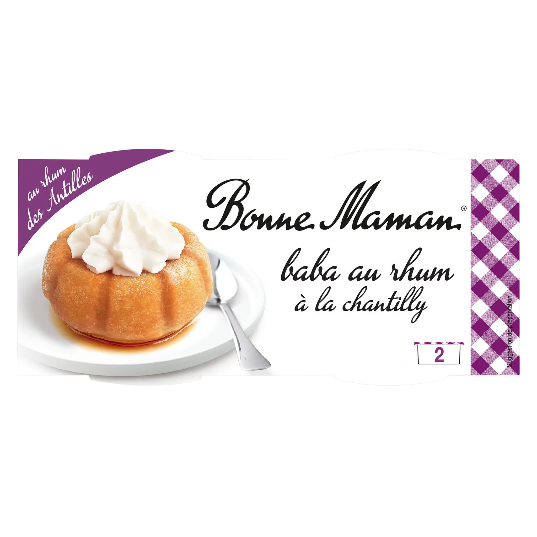 BONNE MAMAN Dessert baba au rhum à la chantilly