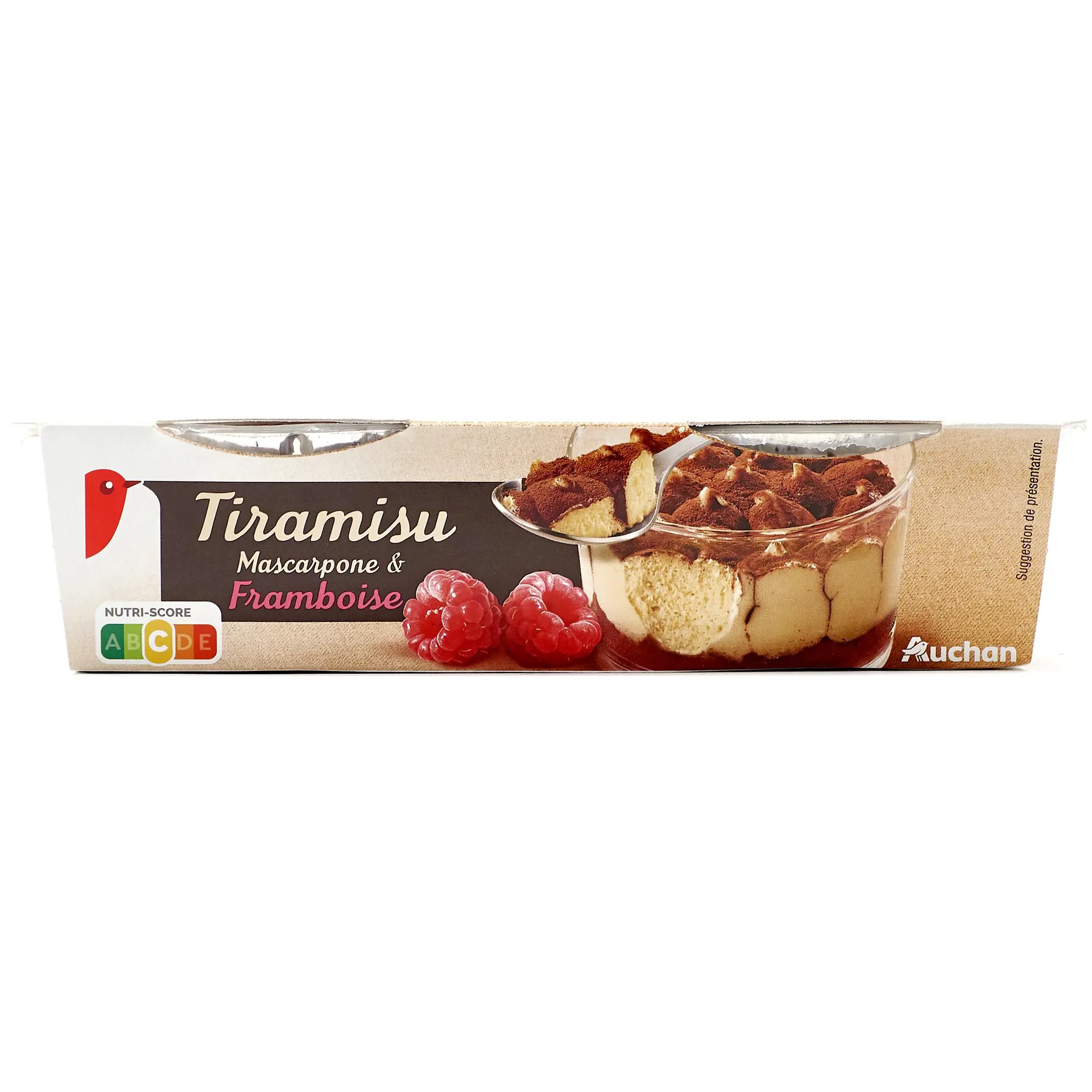 AUCHAN Tiramisu à la framboise
