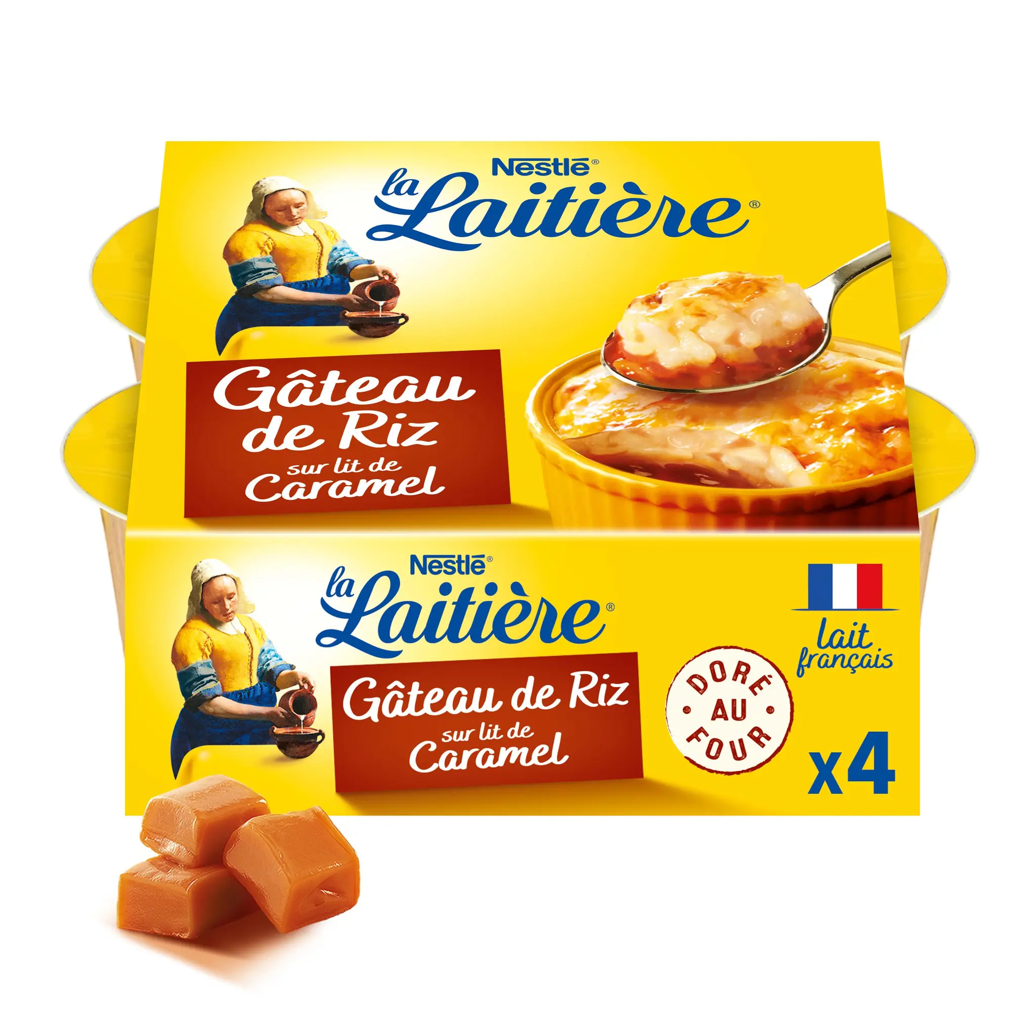 LA LAITIERE Gâteau de riz sur lit de caramel