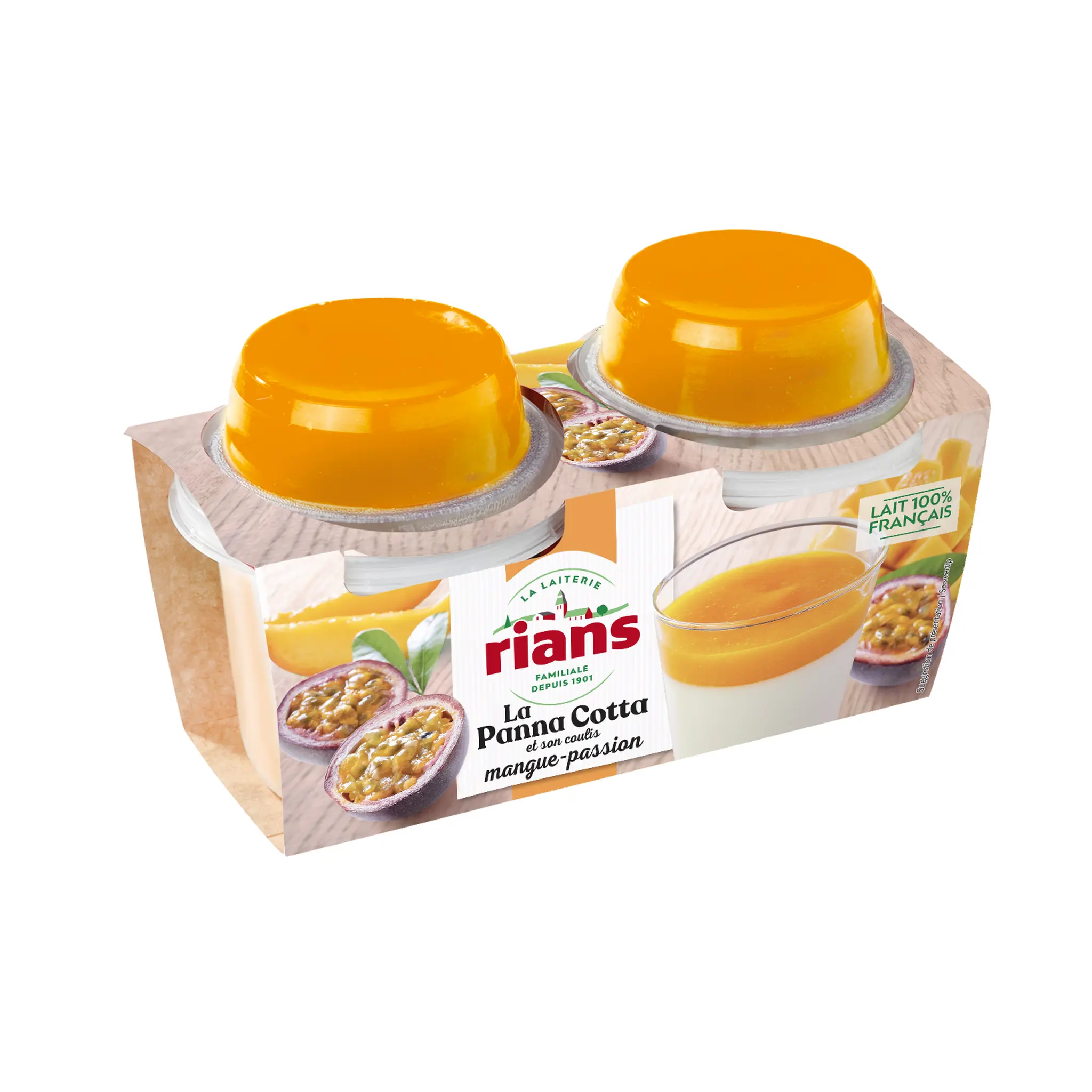 RIANS Panna cotta et coulis de mangue passion