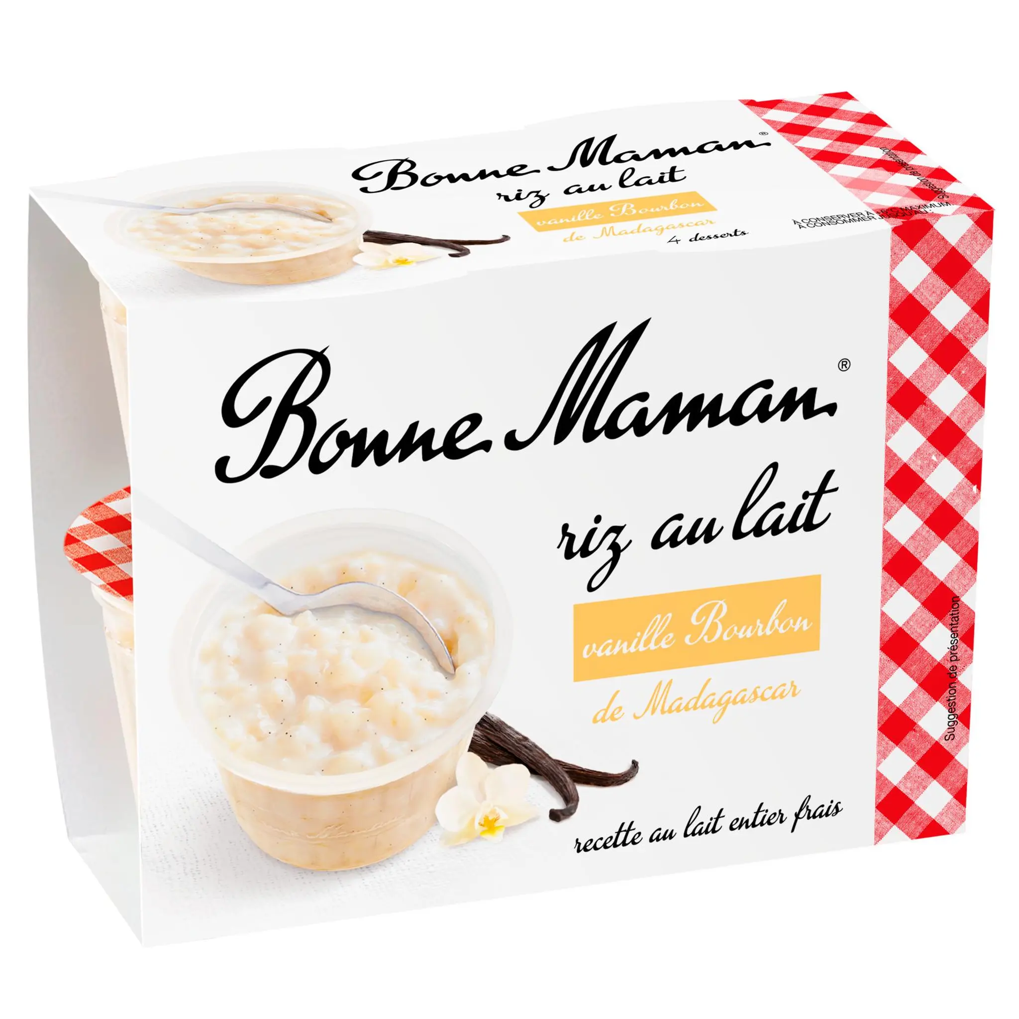 BONNE MAMAN Riz au lait à la vanille naturelle