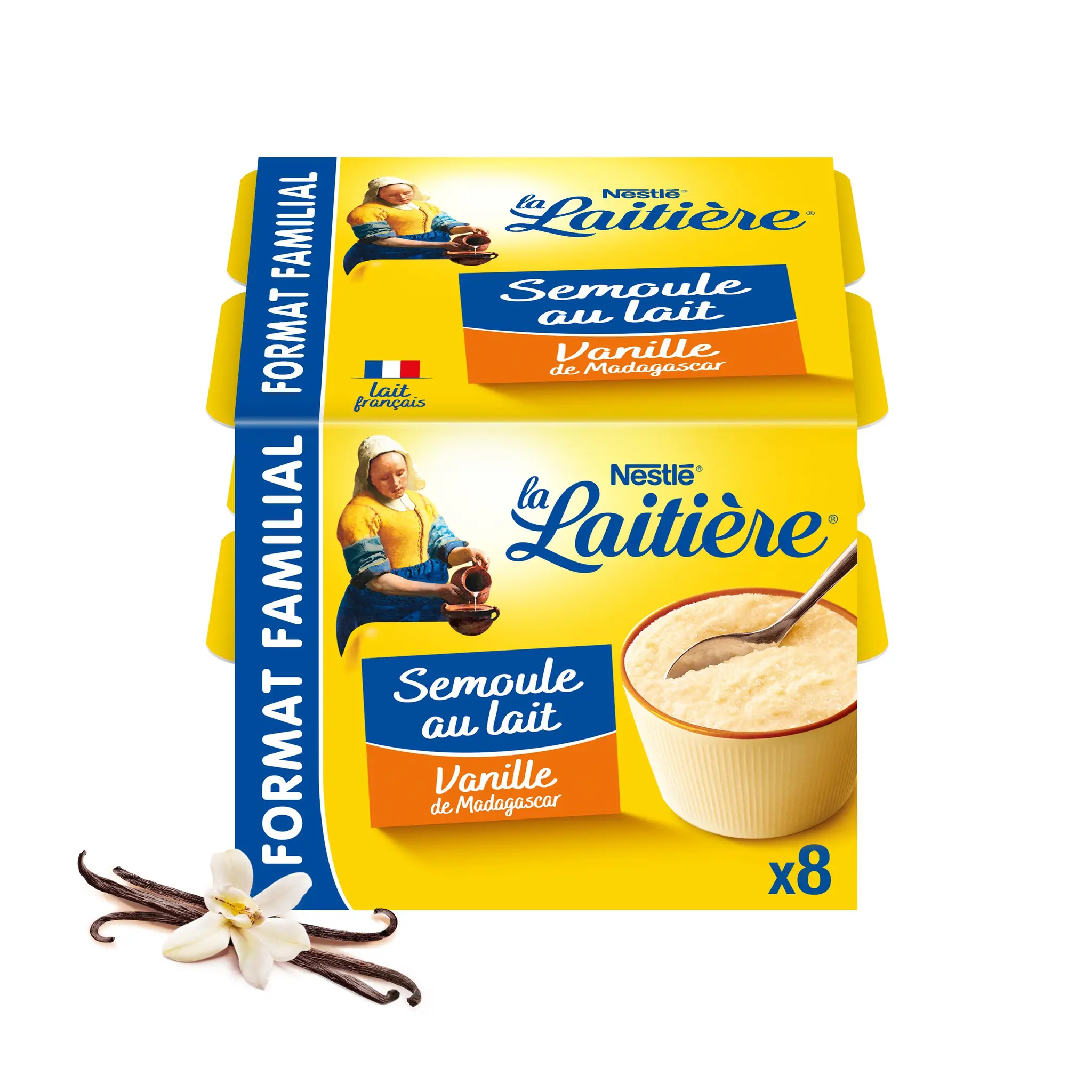 LA LAITIERE Semoule au lait vanille
