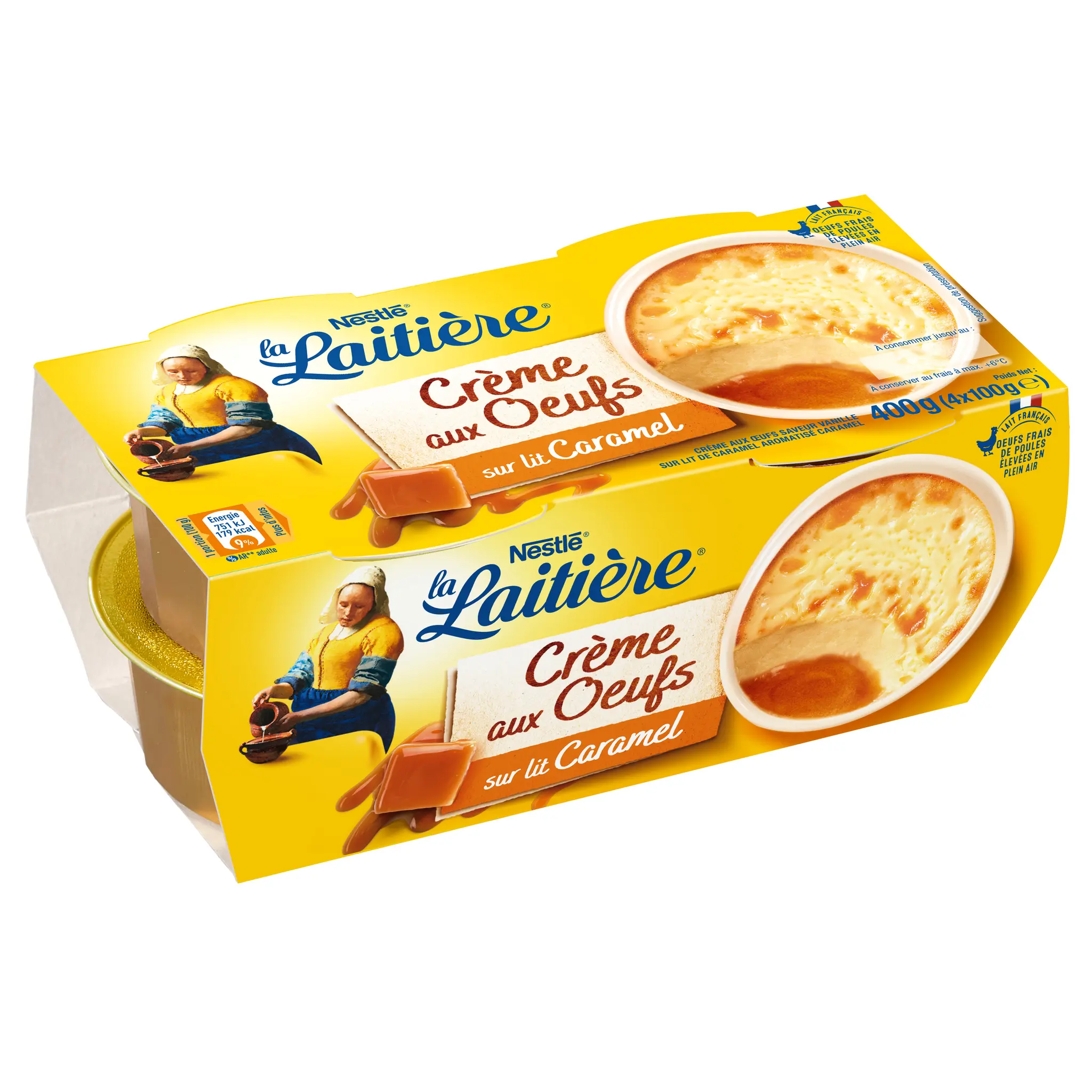 LA LAITIERE Crème aux œufs à la vanille sur lit de caramel
