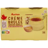 AUCHAN Crème brulée saveur vanille