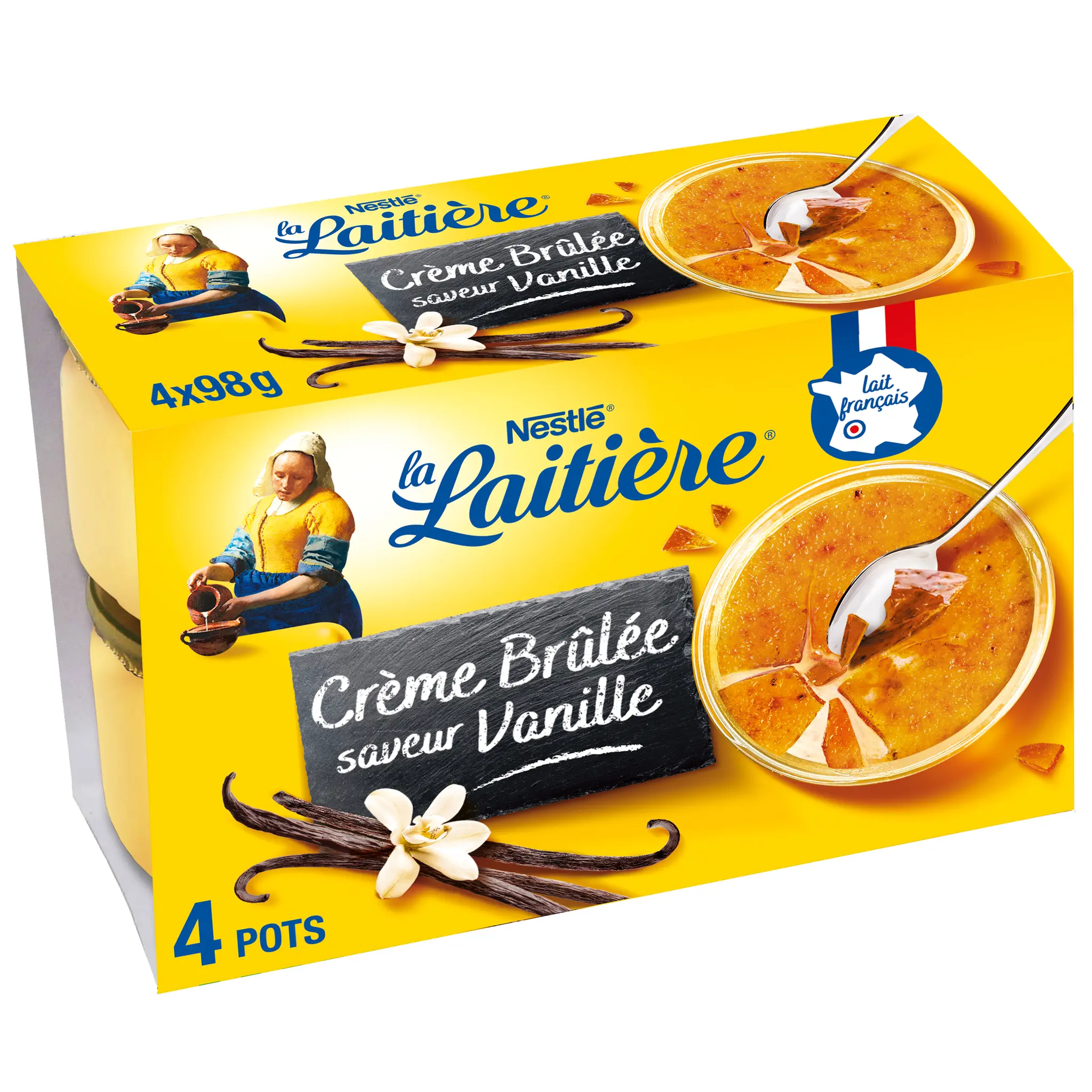 LA LAITIERE Crème brûlée saveur vanille