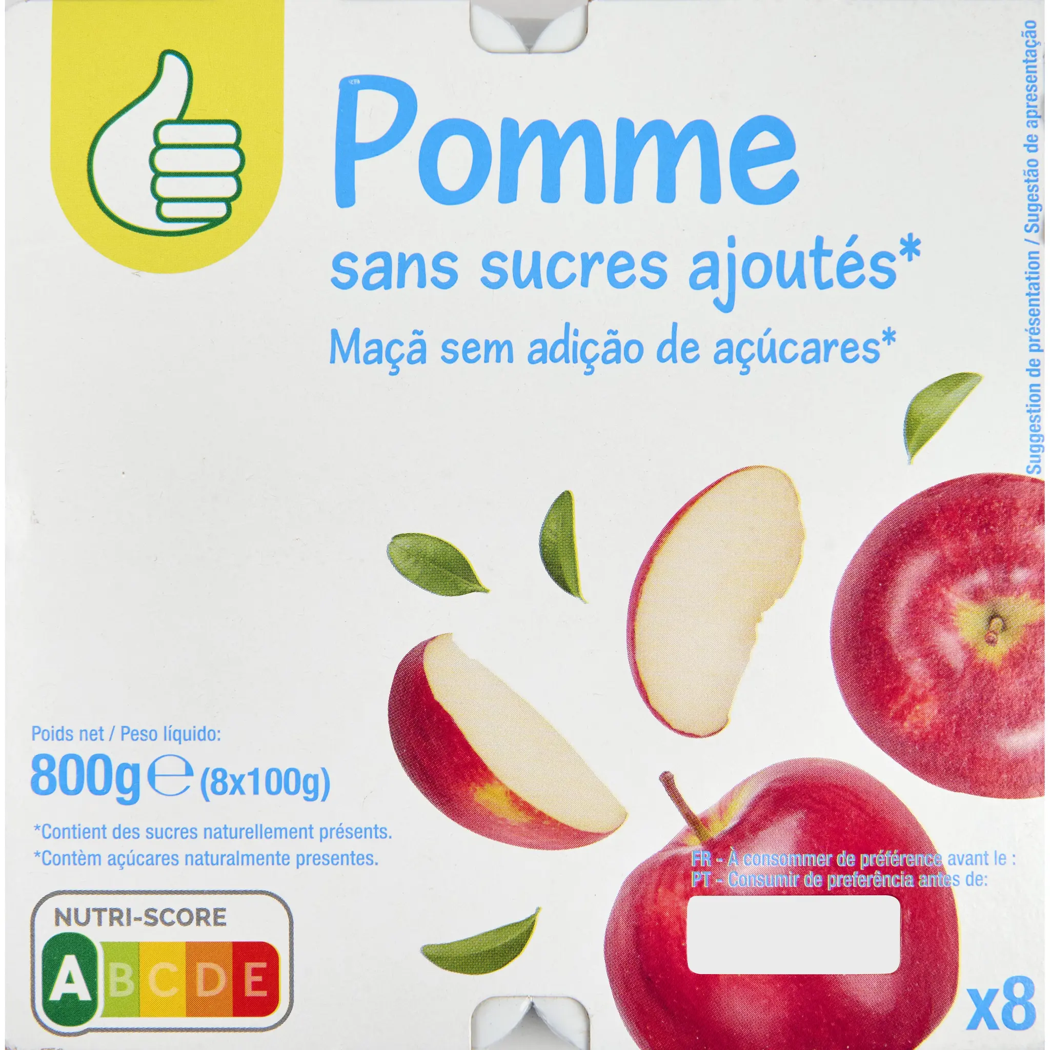 POUCE Compote pomme sans sucres ajoutés