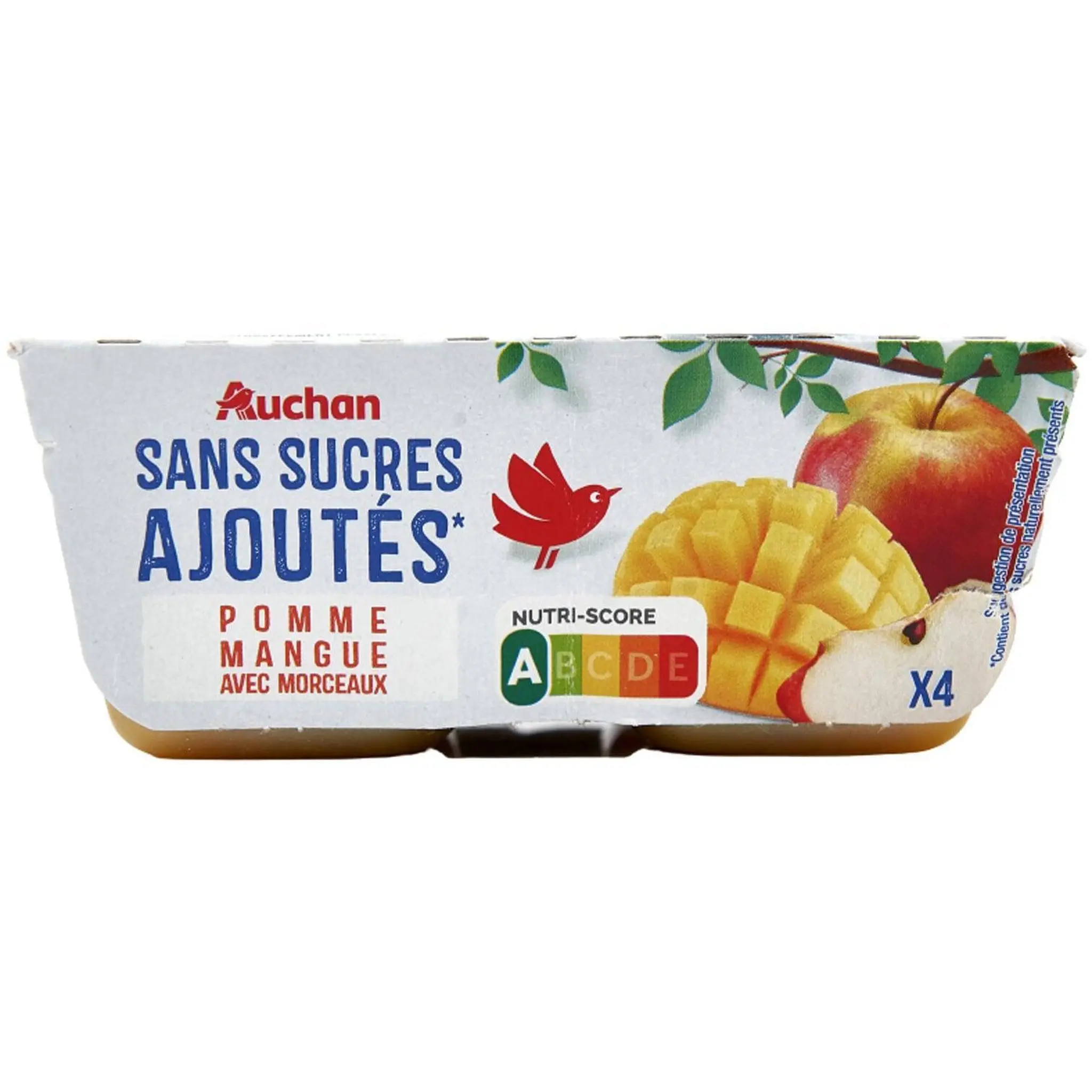 AUCHAN Spécialité pomme mangue sans sucres ajoutés