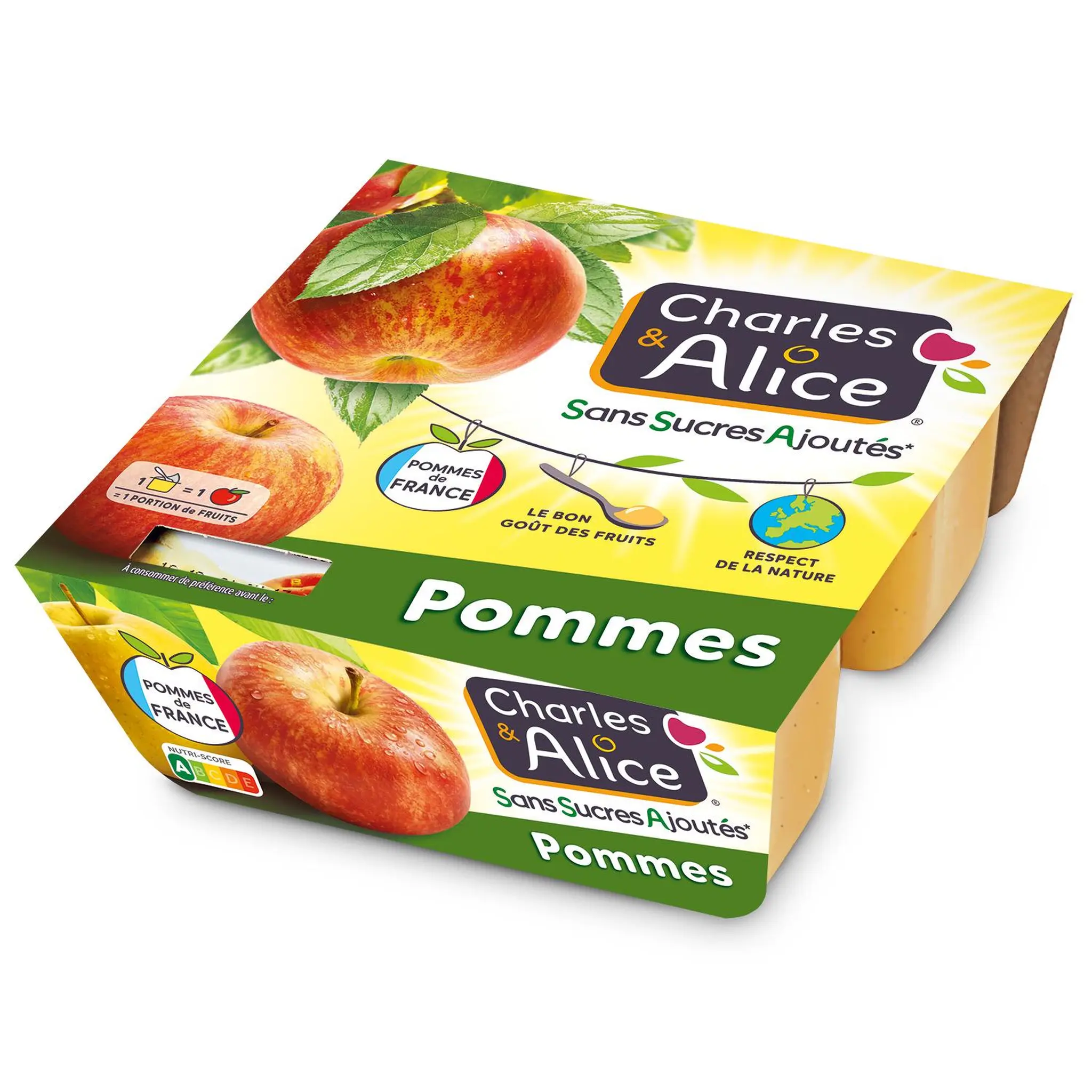 CHARLES & ALICE Spécialité pommes sans sucres ajoutés
