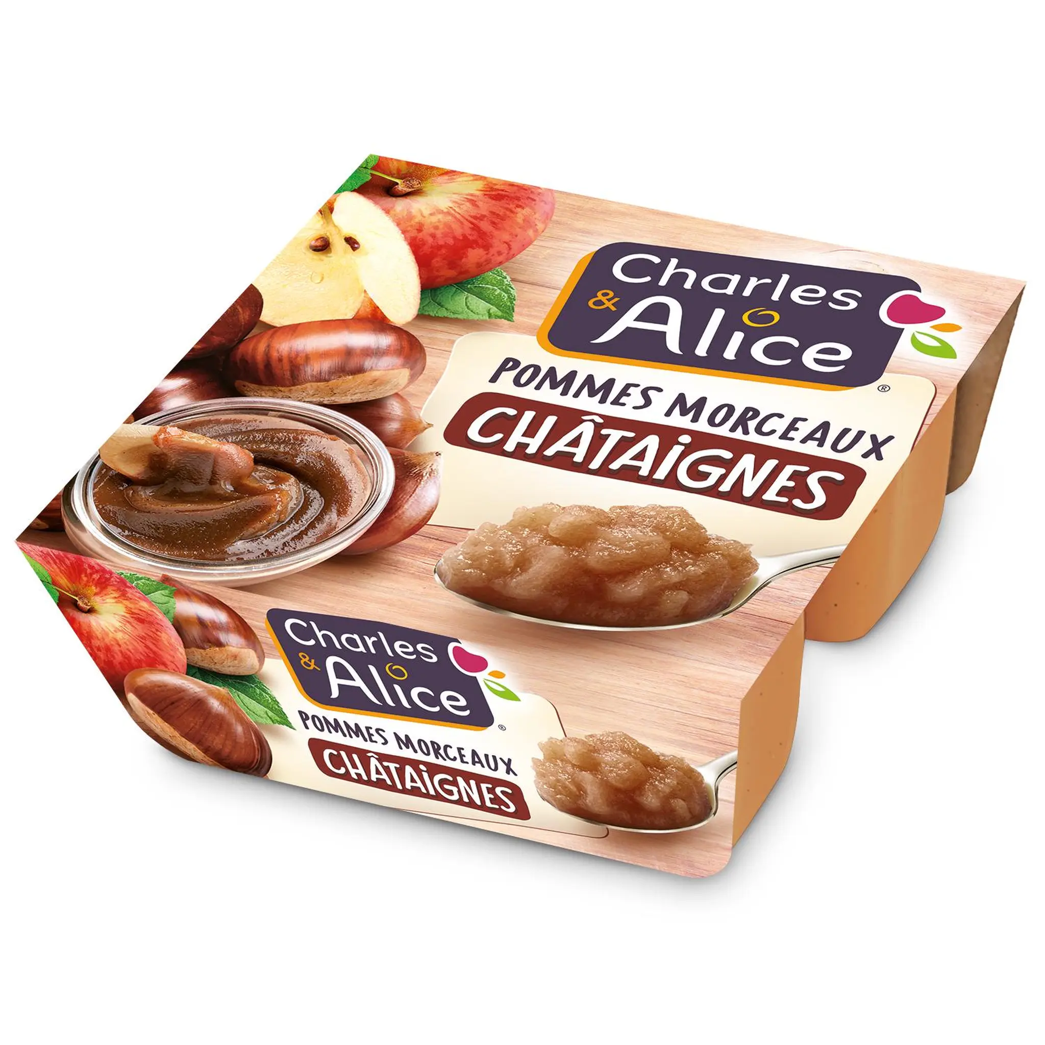 CHARLES & ALICE Spécialité pommes en morceaux et châtaignes