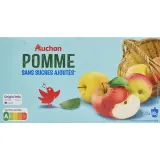 AUCHAN Gourdes pomme sans sucres ajoutés