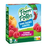 POM'POTES Gourdes compotes pomme framboise sans sucres ajoutés