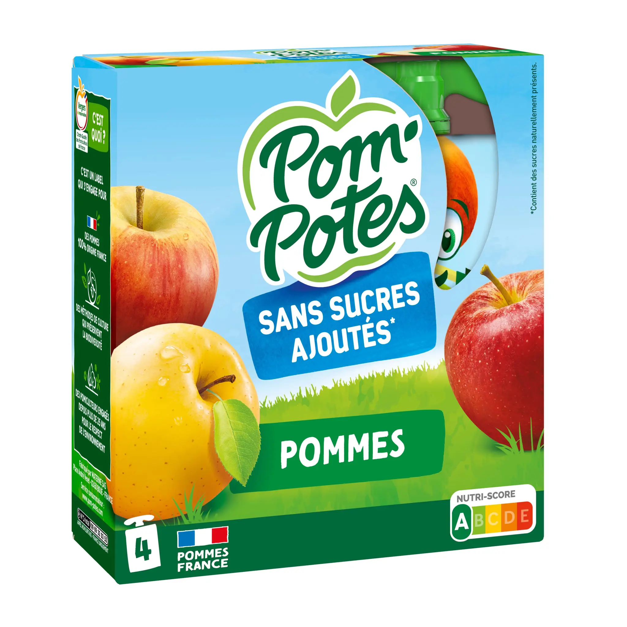 POM'POTES Gourdes pomme sans sucre ajouté