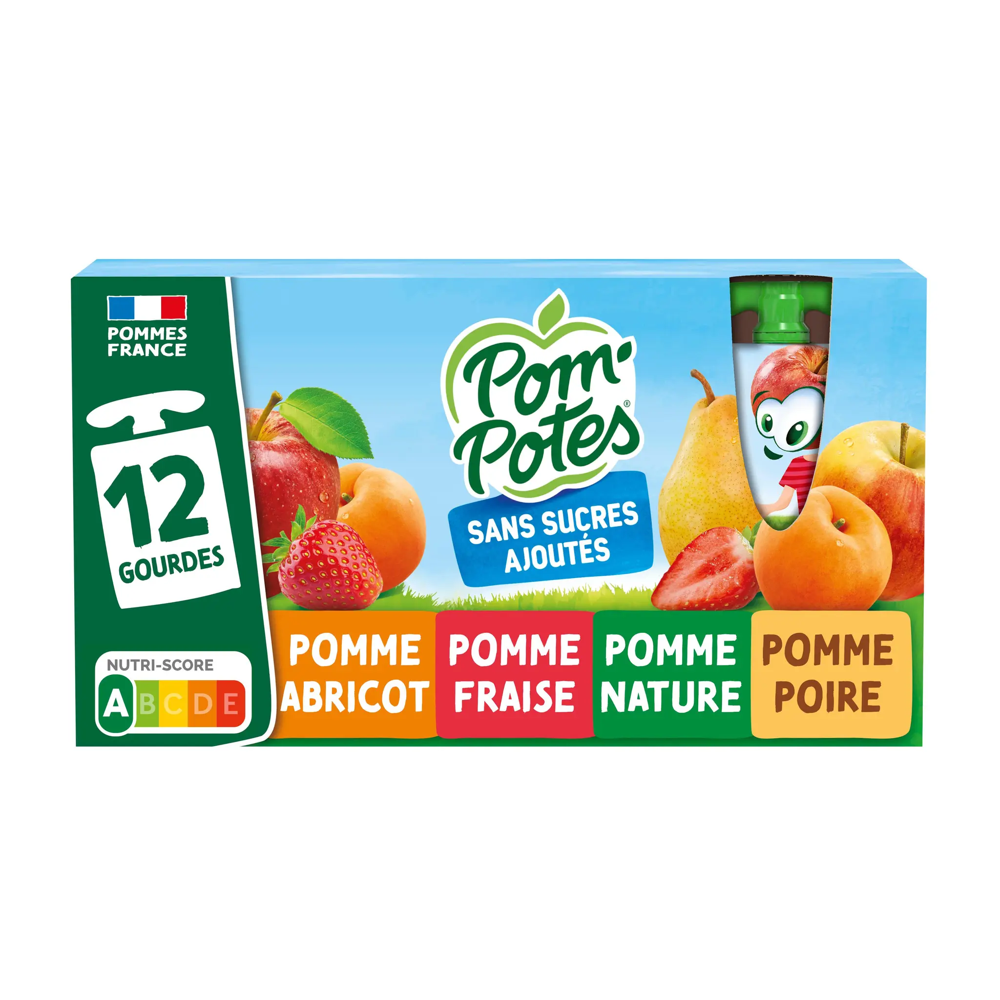 POM'POTES Gourdes compotes multivariétés sans sucres ajoutés