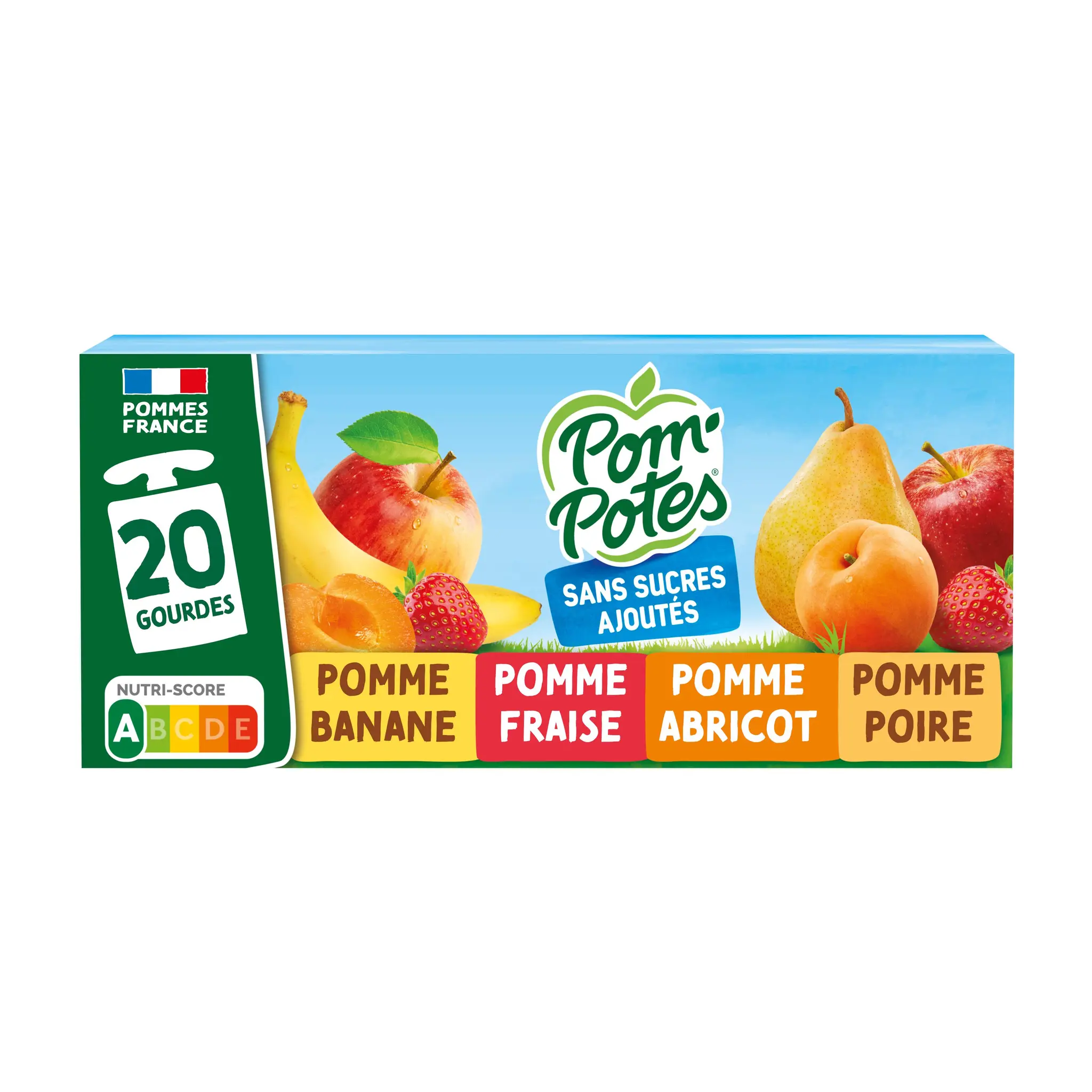 POM'POTES Gourdes compotes multivariétés sans sucres ajoutés