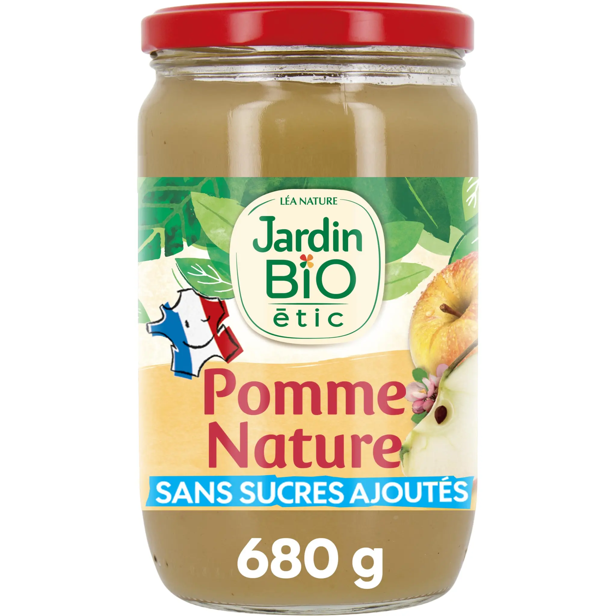 JARDIN BIO ETIC Compote de pomme nature sans sucres ajoutés