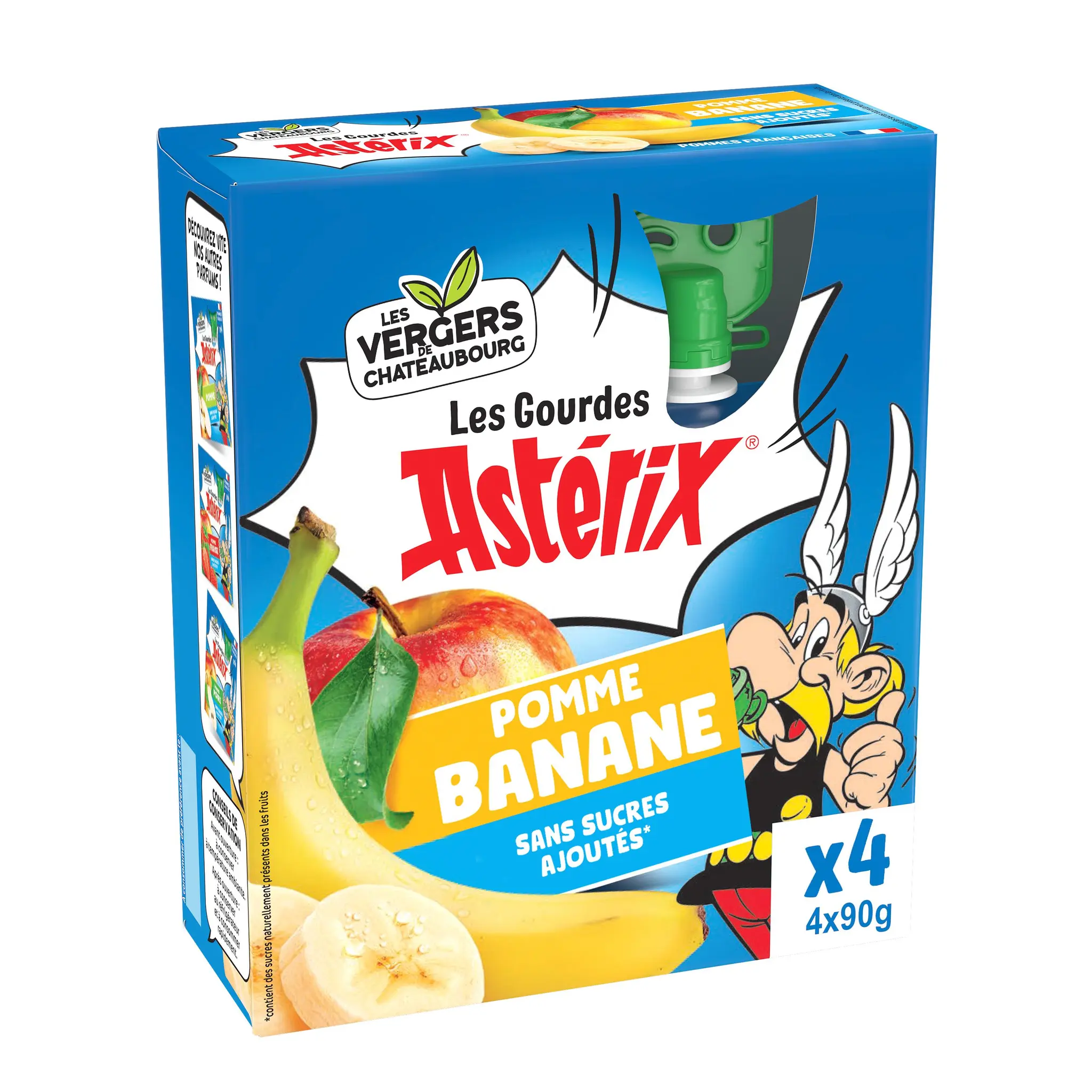 LES VERGERS DE CHATEAUBOURG Gourdes purée de pomme banane sans sucres ajoutés