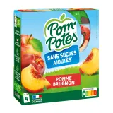 POM'POTES Gourdes compote pomme brugnon sans sucres ajoutés