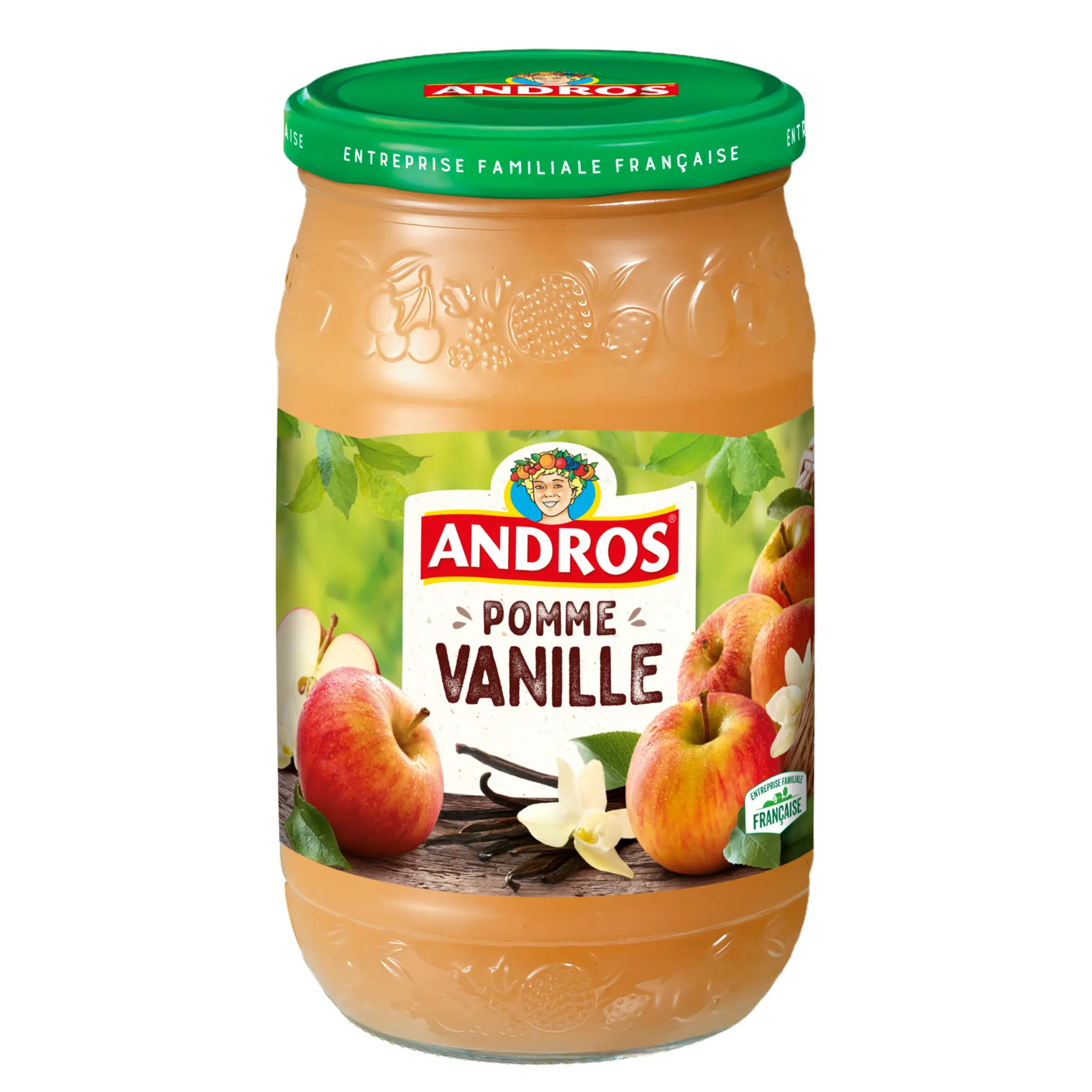 ANDROS Purée de pomme vanille en bocal