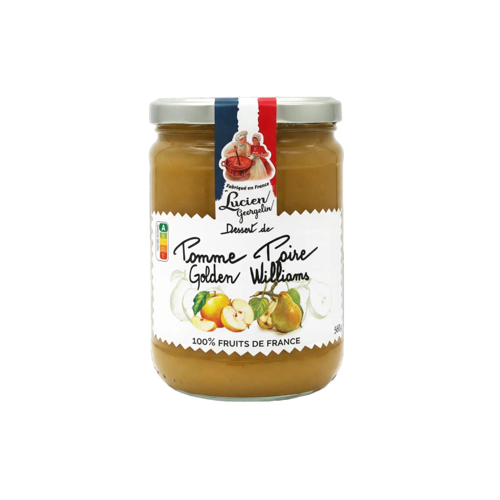 LUCIEN GEORGELIN Dessert de pomme golden et poire williams en bocal