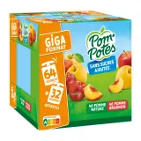 POM'POTES Gourde compotes de pomme et pomme brugnon sans sucres ajoutés