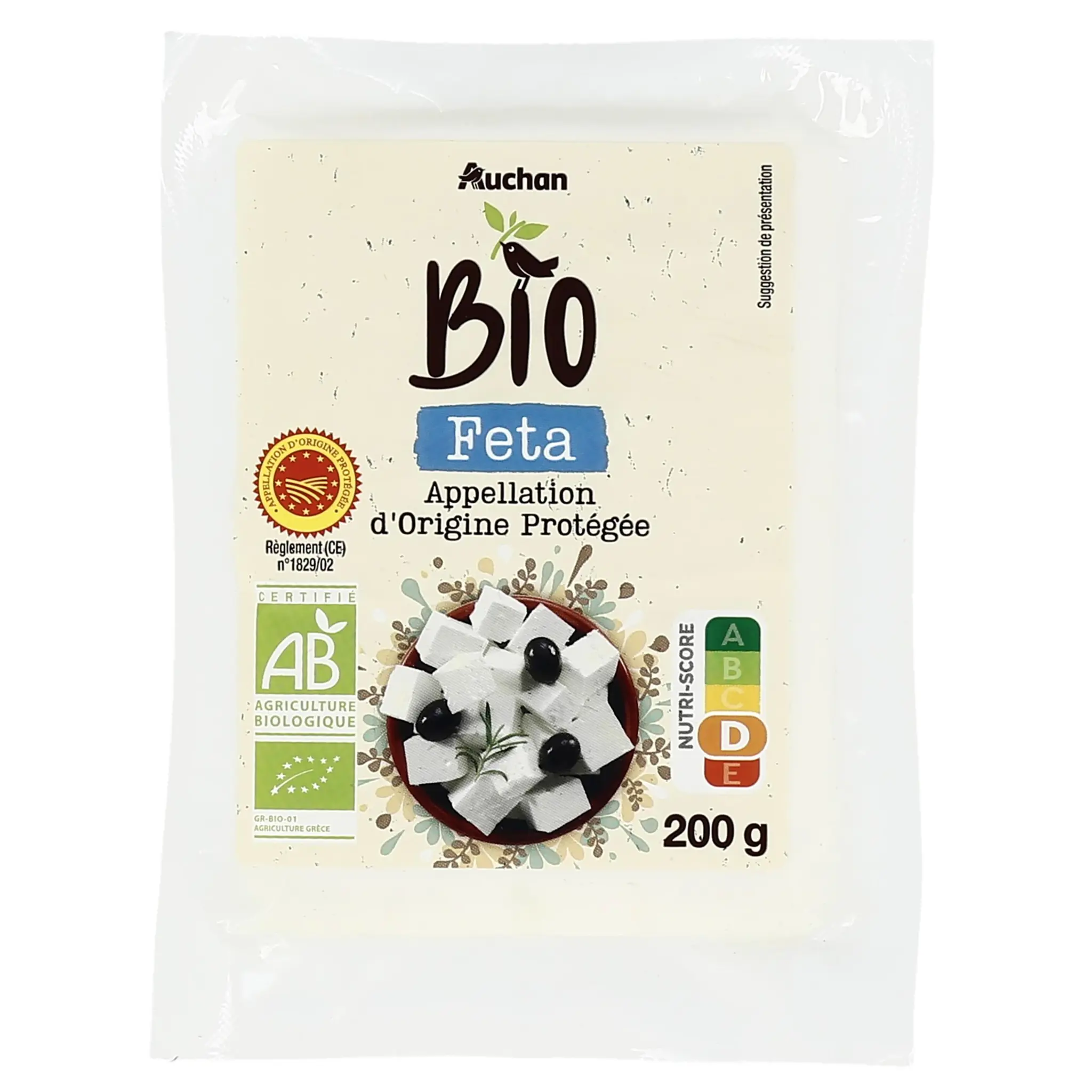 AUCHAN BIO Feta grecque AOP