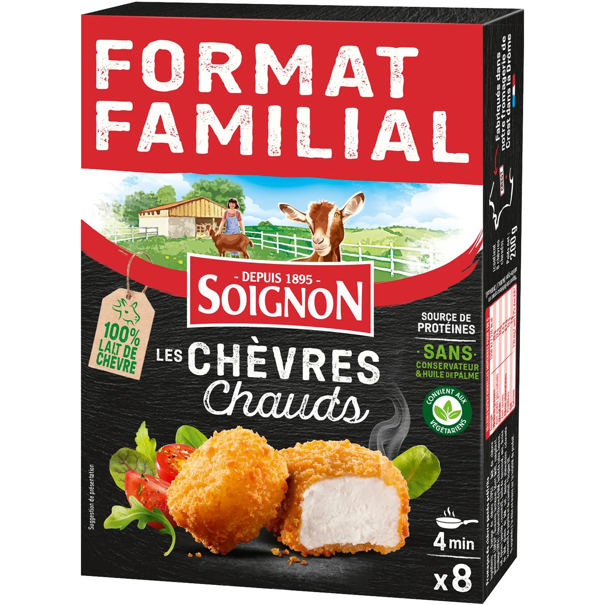 SOIGNON Fromage de chèvre chaud prêt à dorer