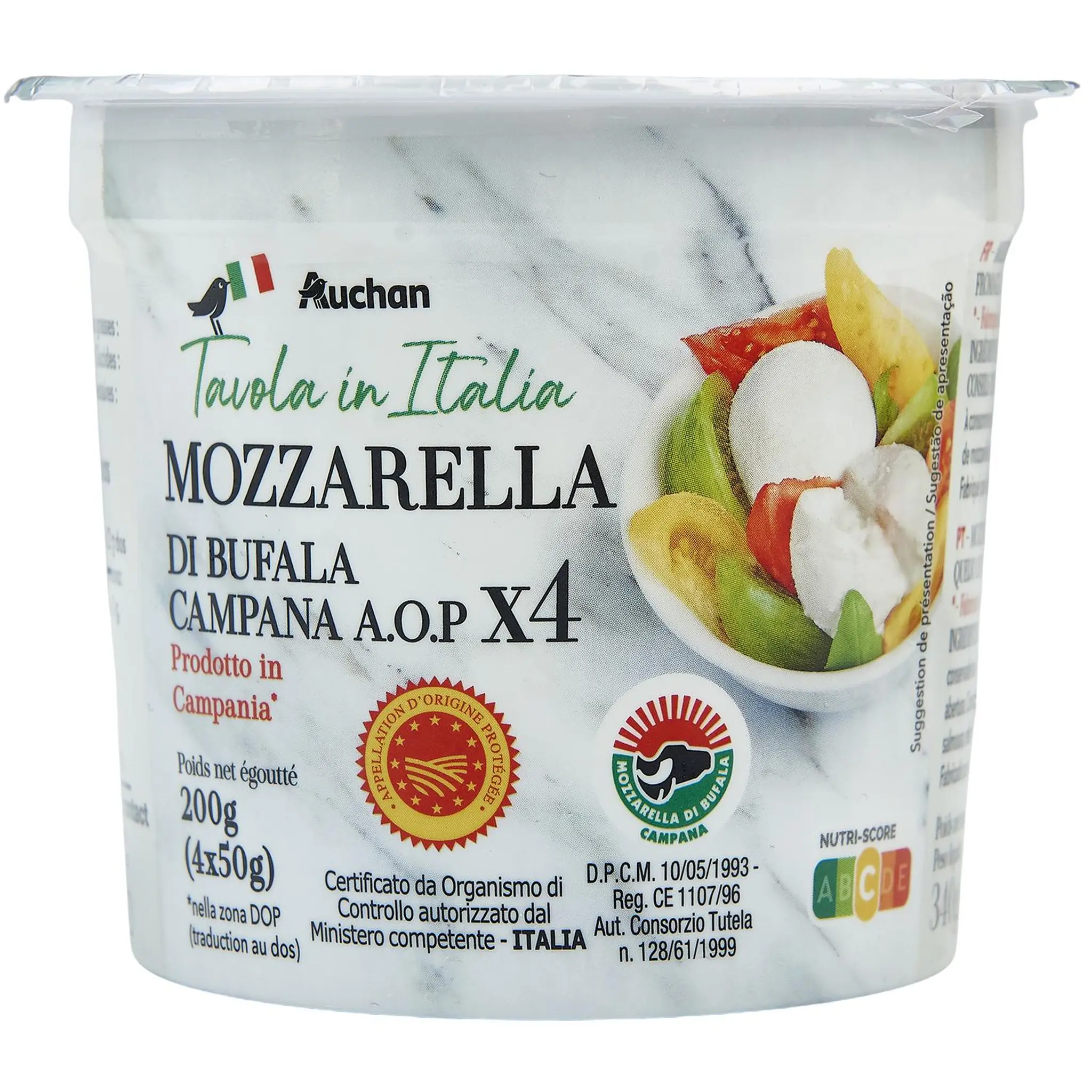 AUCHAN TAVOLA IN ITALIA Mozzarella di Bufala campana AOP