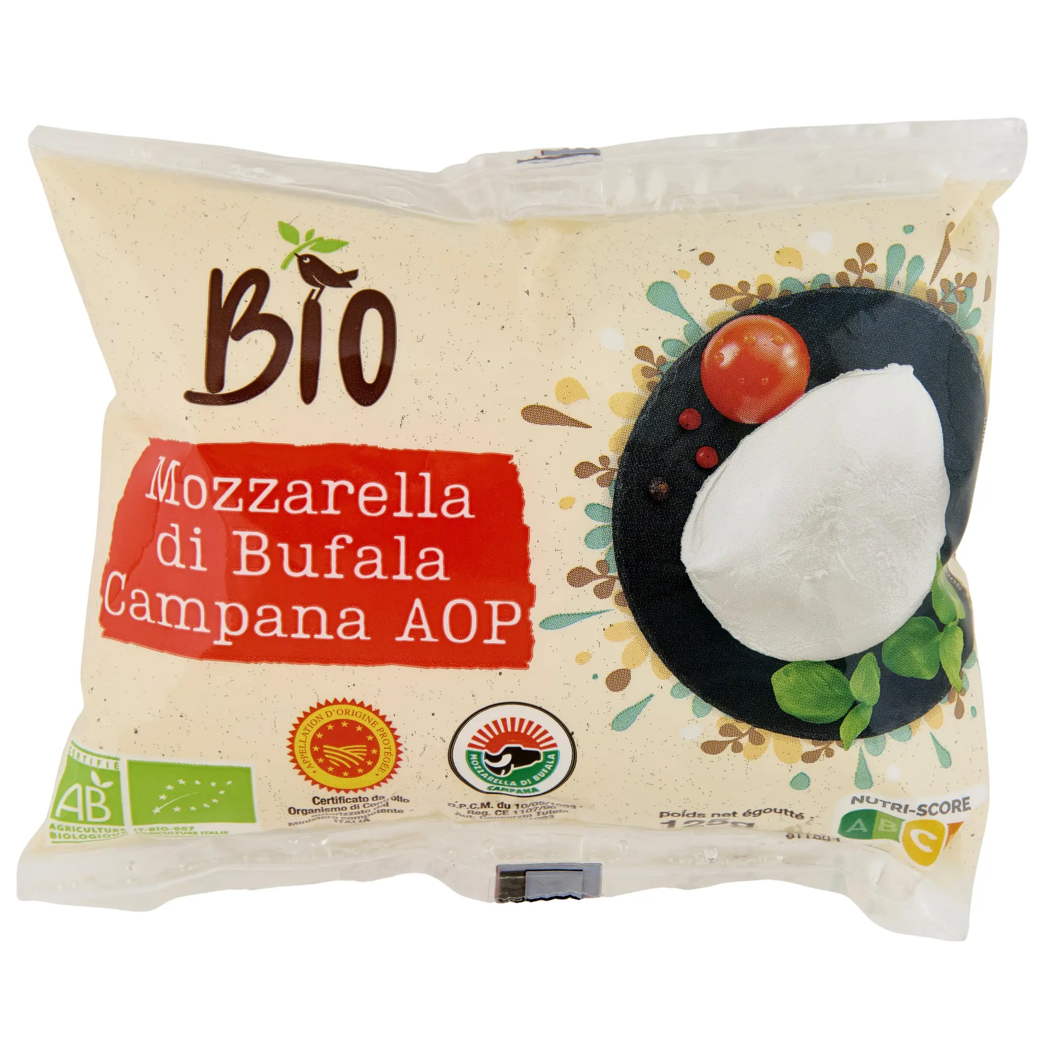AUCHAN BIO Mozzarella bufala AOP