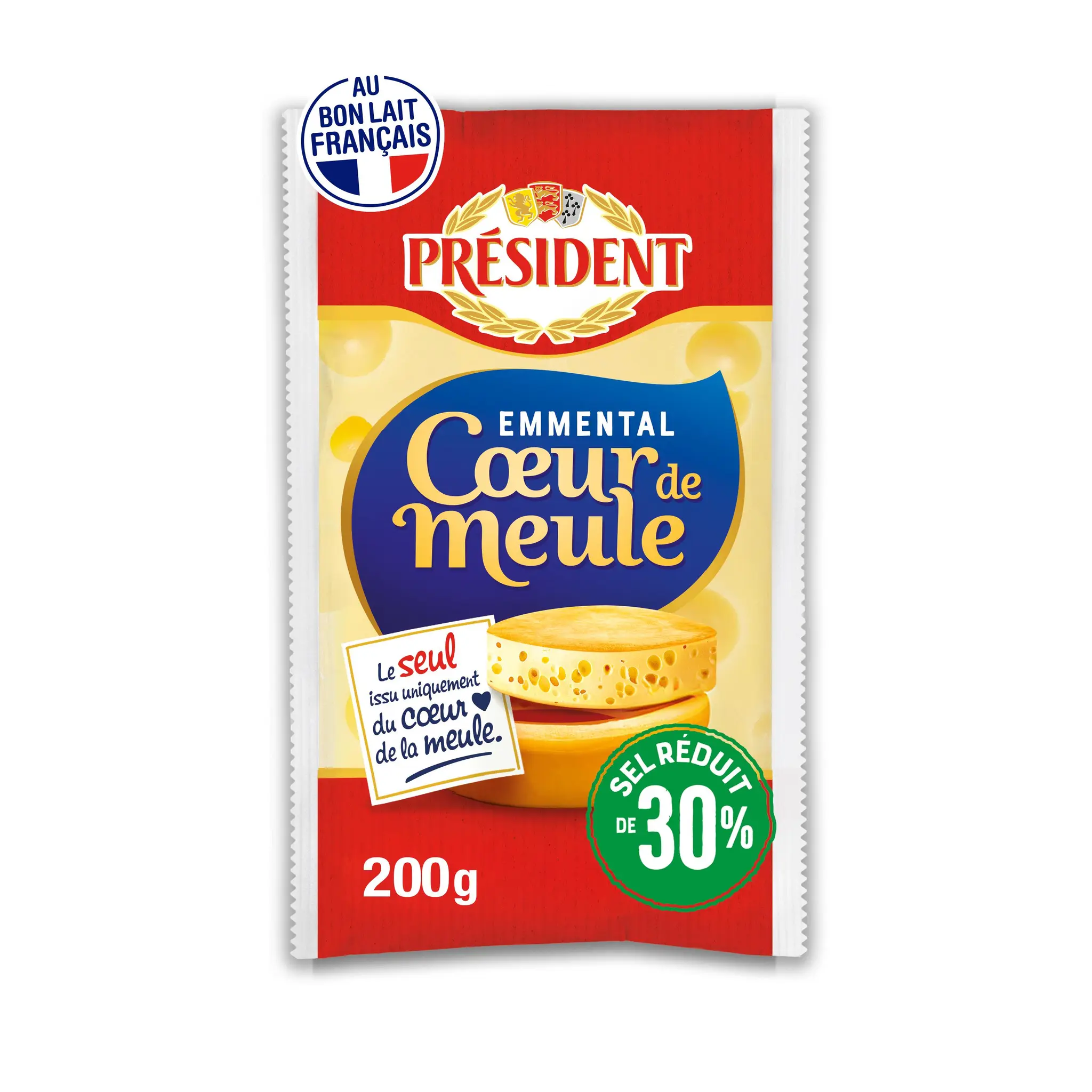 PRESIDENT Emmental en sel réduit