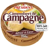 PRESIDENT Camembert de campagne au lait pasteurisé