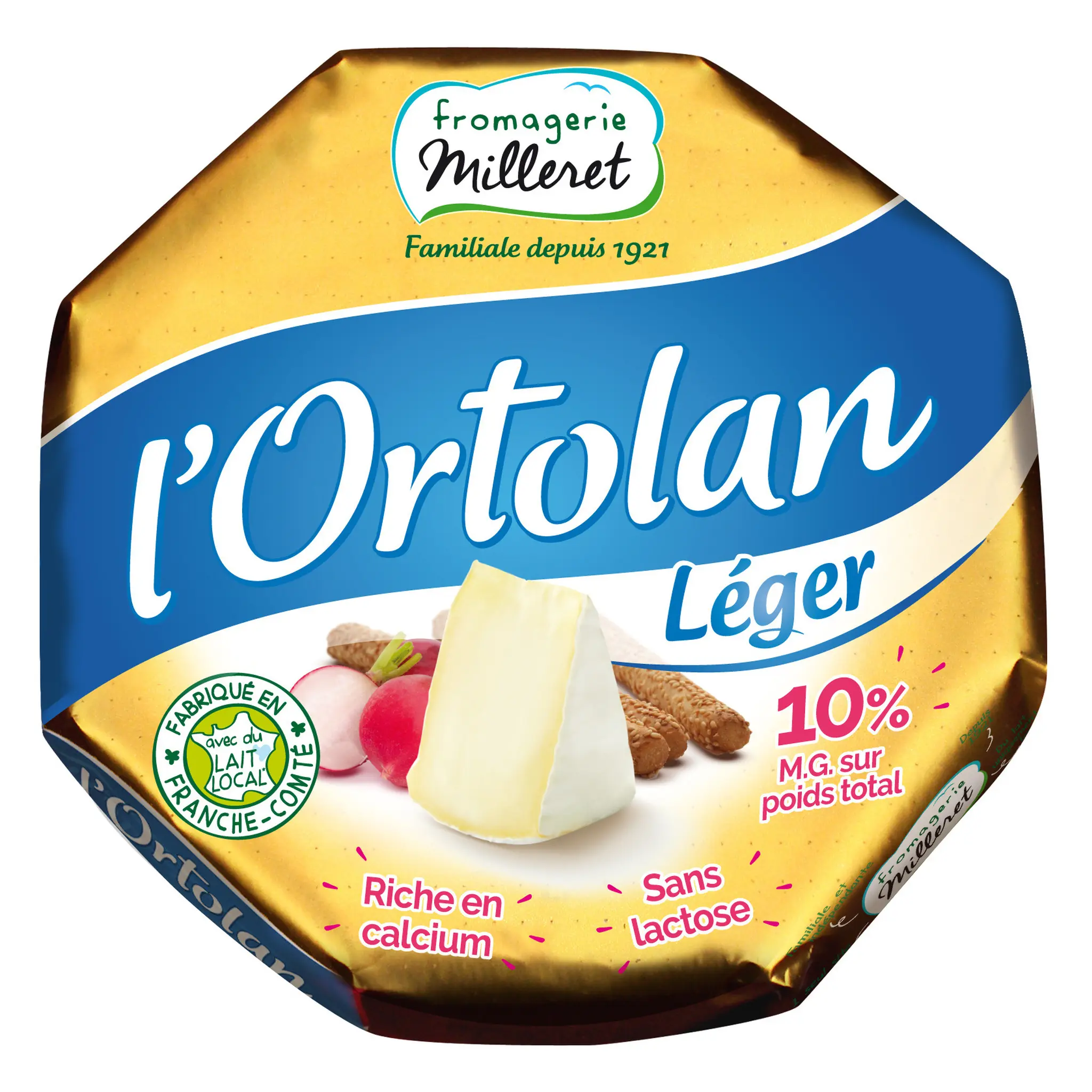 L'ORTOLAN Fromage léger à pâte molle au lait de vache pasteurisé
