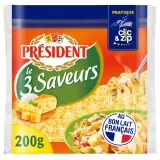 PRESIDENT Fromage rapé 3 saveurs