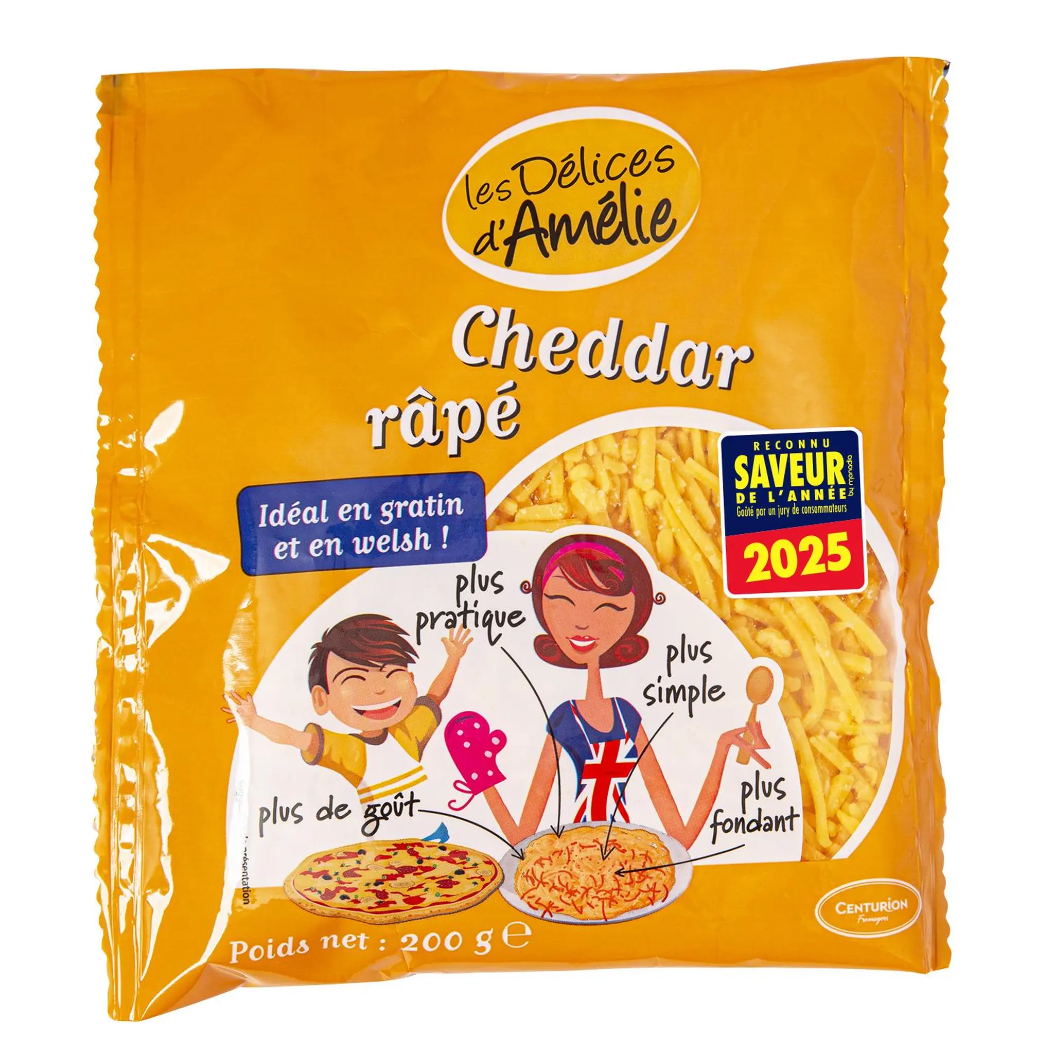 LES DELICES D'AMELIE Cheddar râpé
