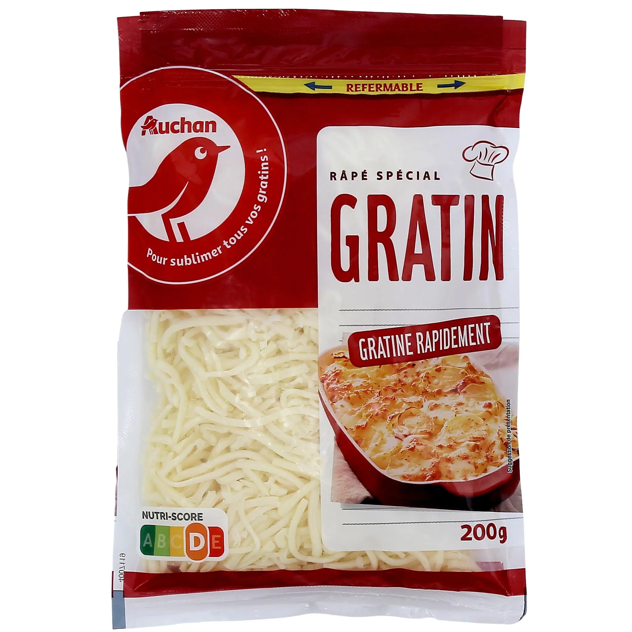 AUCHAN Fromage râpé spécial gratin